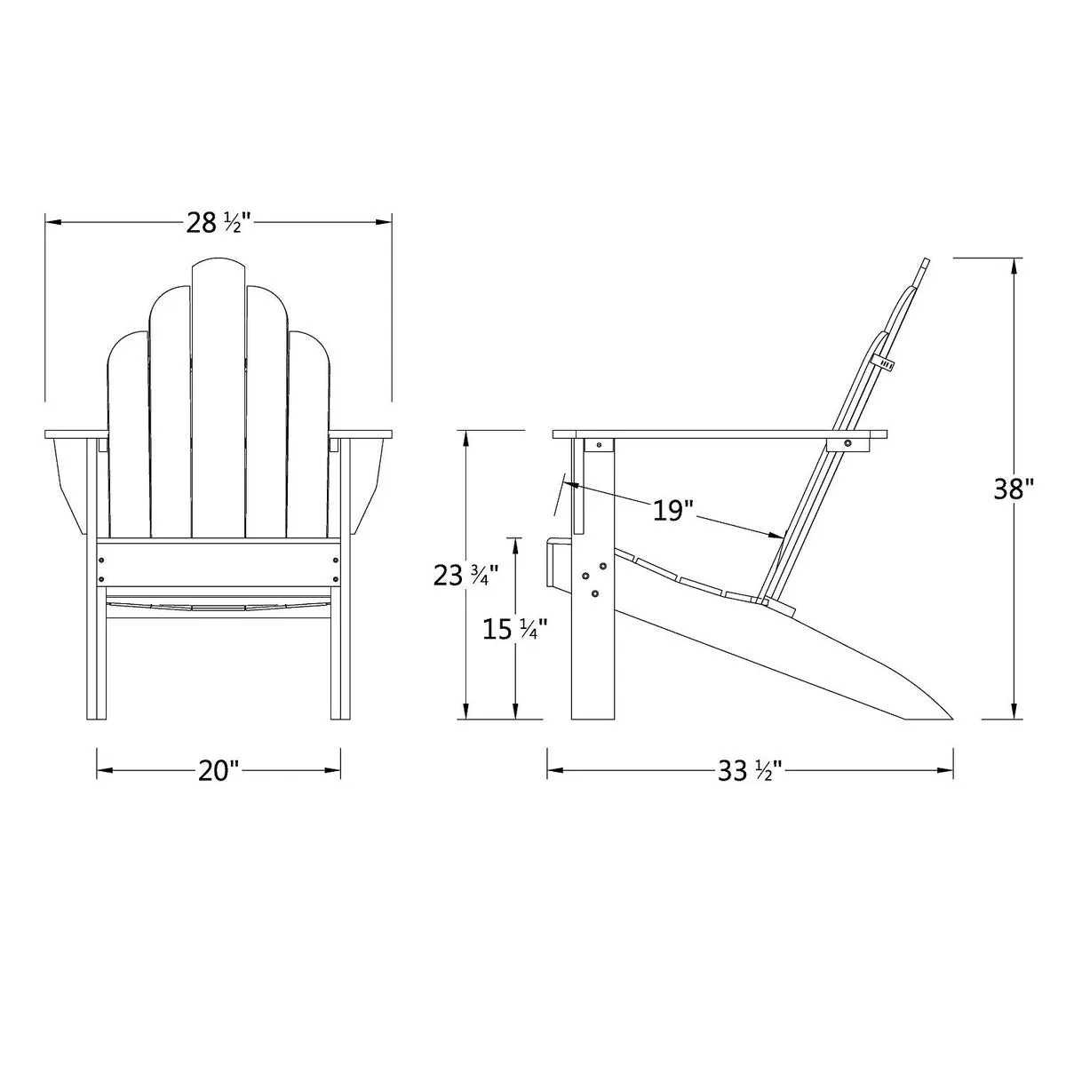 Cambridge Casual Clovis Teak Adirondack Chair