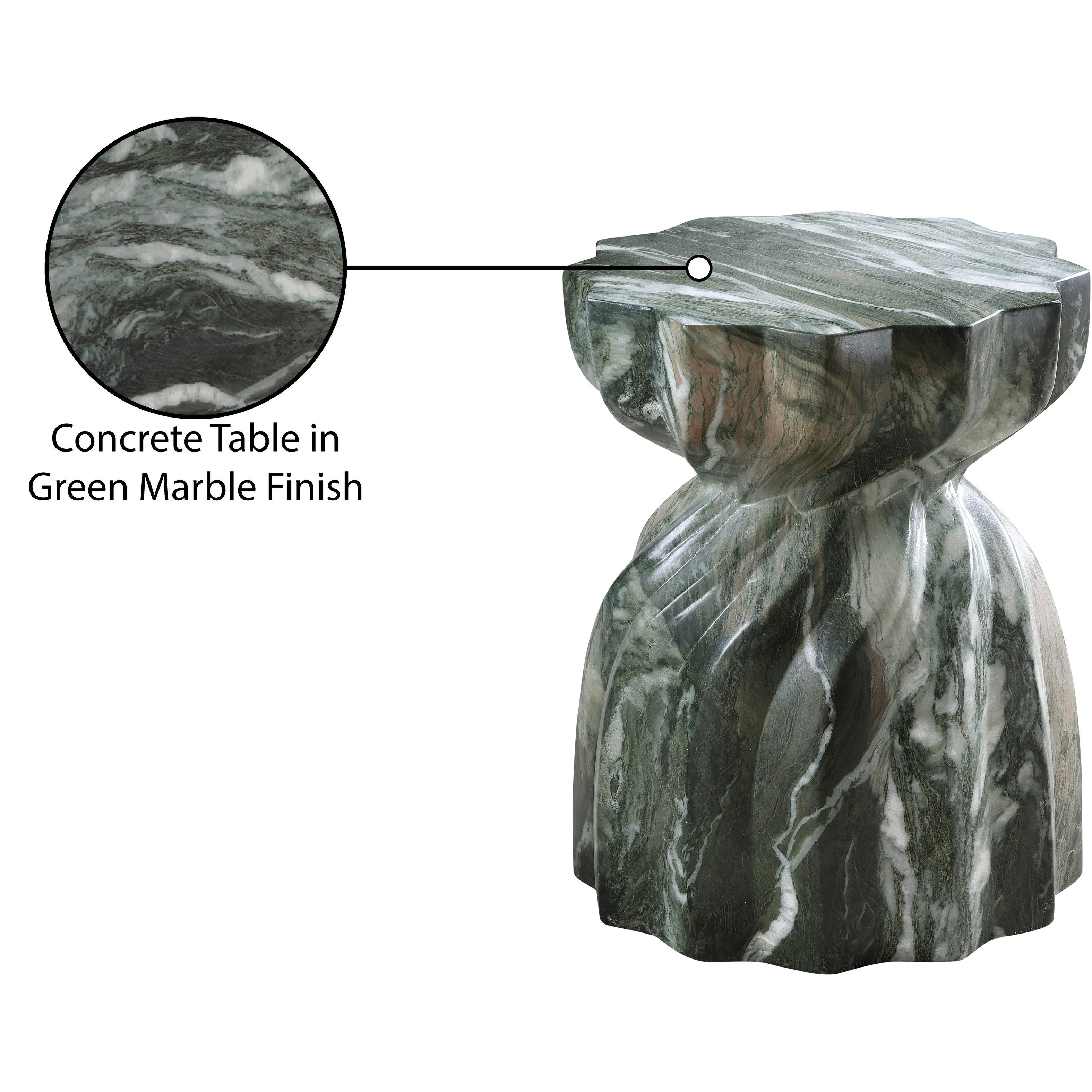 Caserta Finished Concrete Indoor/Outdoor End Table