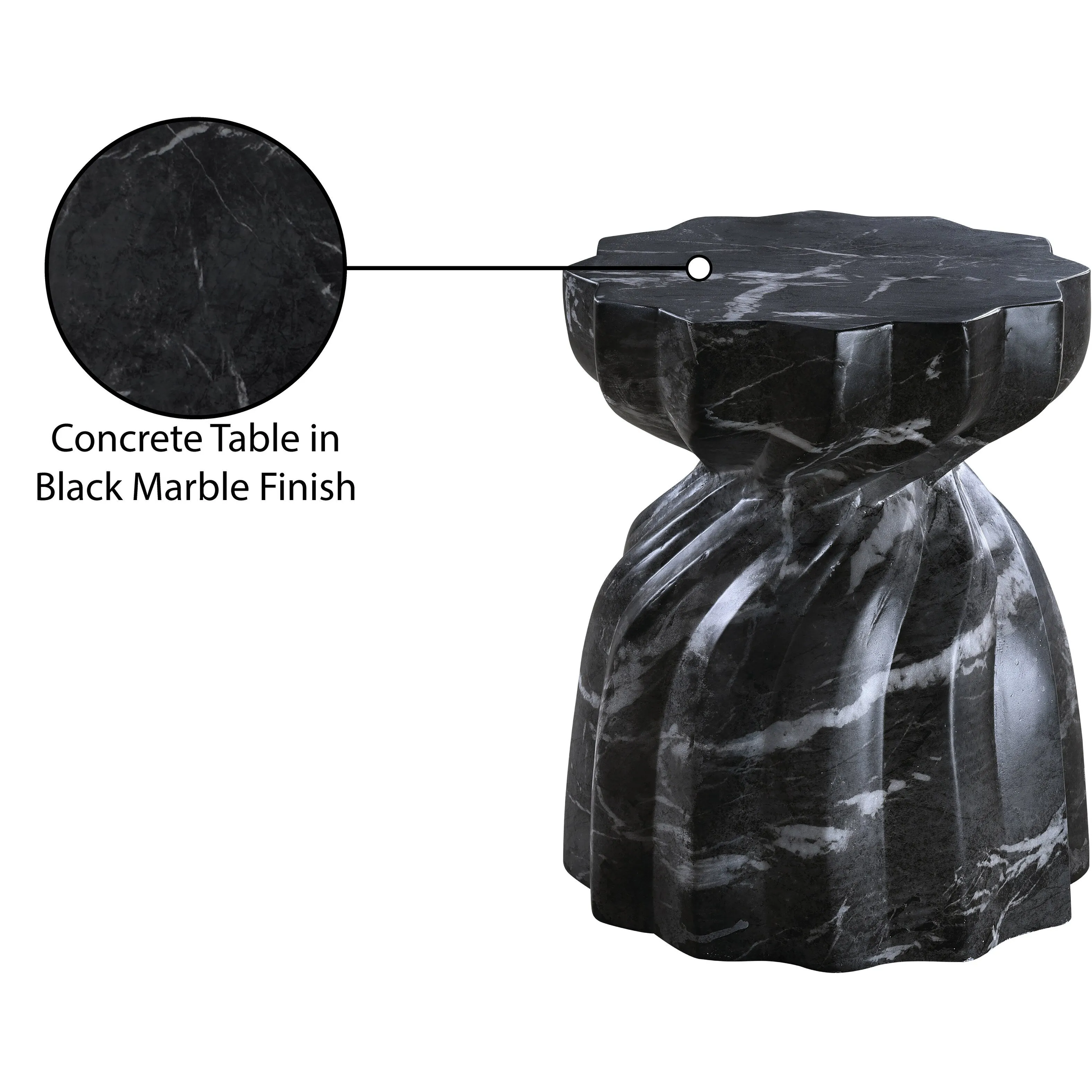 Caserta Finished Concrete Indoor/Outdoor End Table