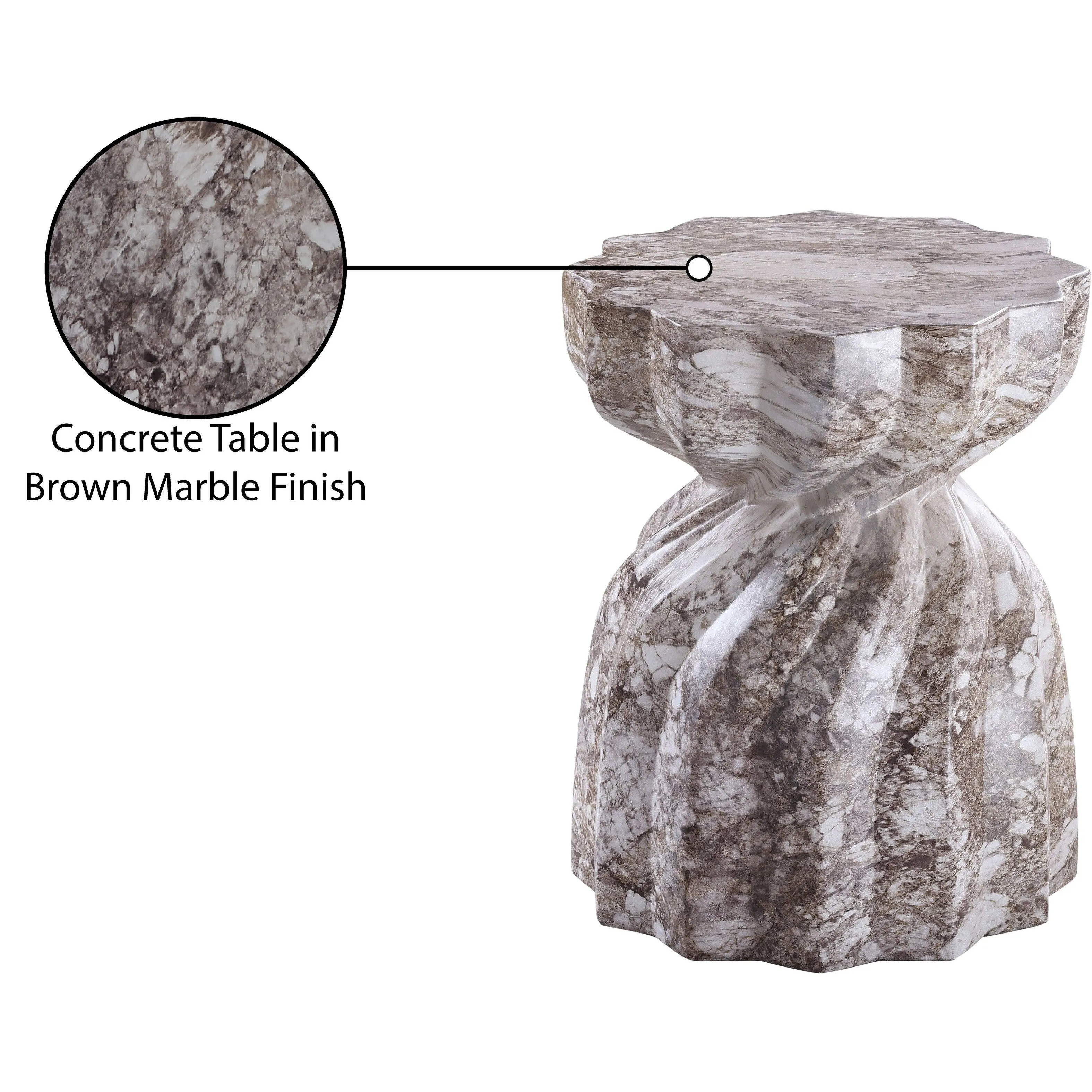 Caserta Finished Concrete Indoor/Outdoor End Table