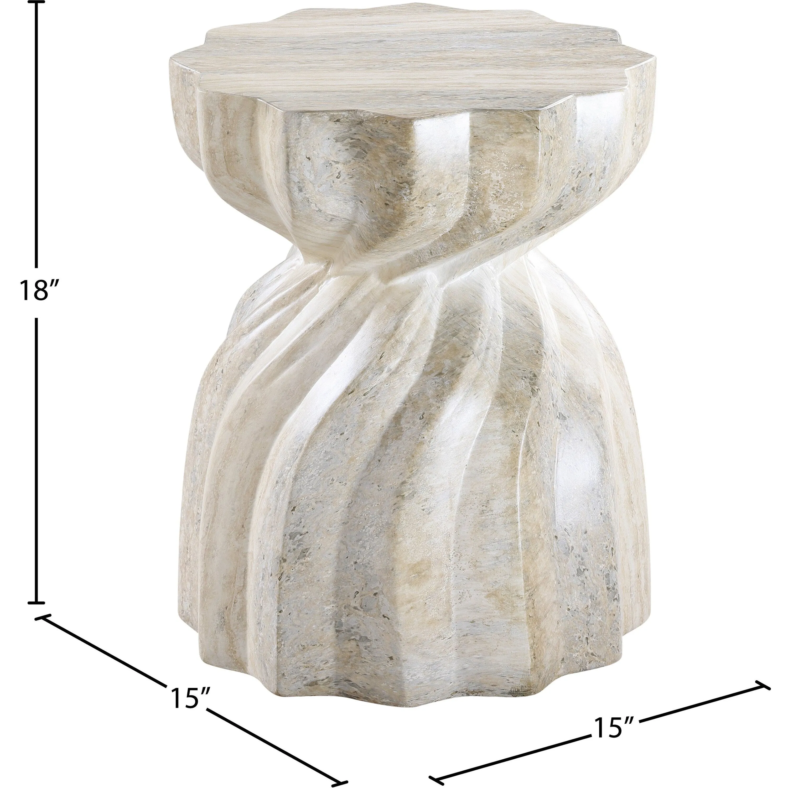 Caserta Finished Concrete Indoor/Outdoor End Table