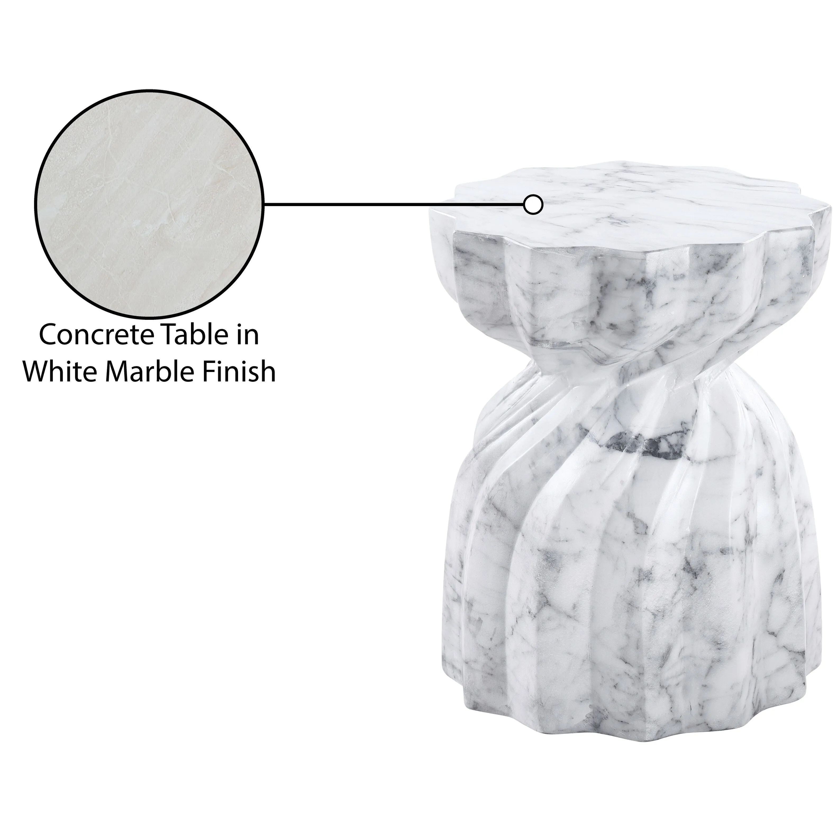 Caserta Finished Concrete Indoor/Outdoor End Table