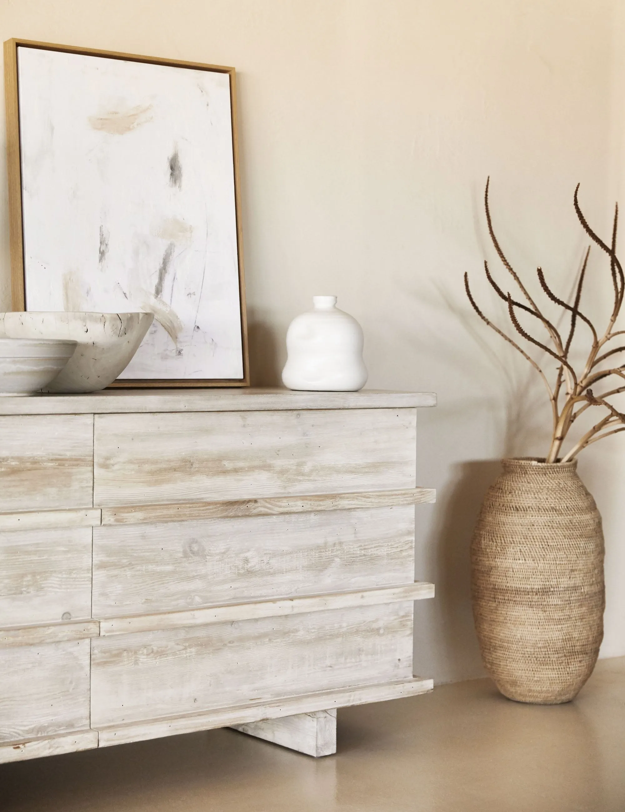 Corliss 6-Drawer Dresser. White Wash