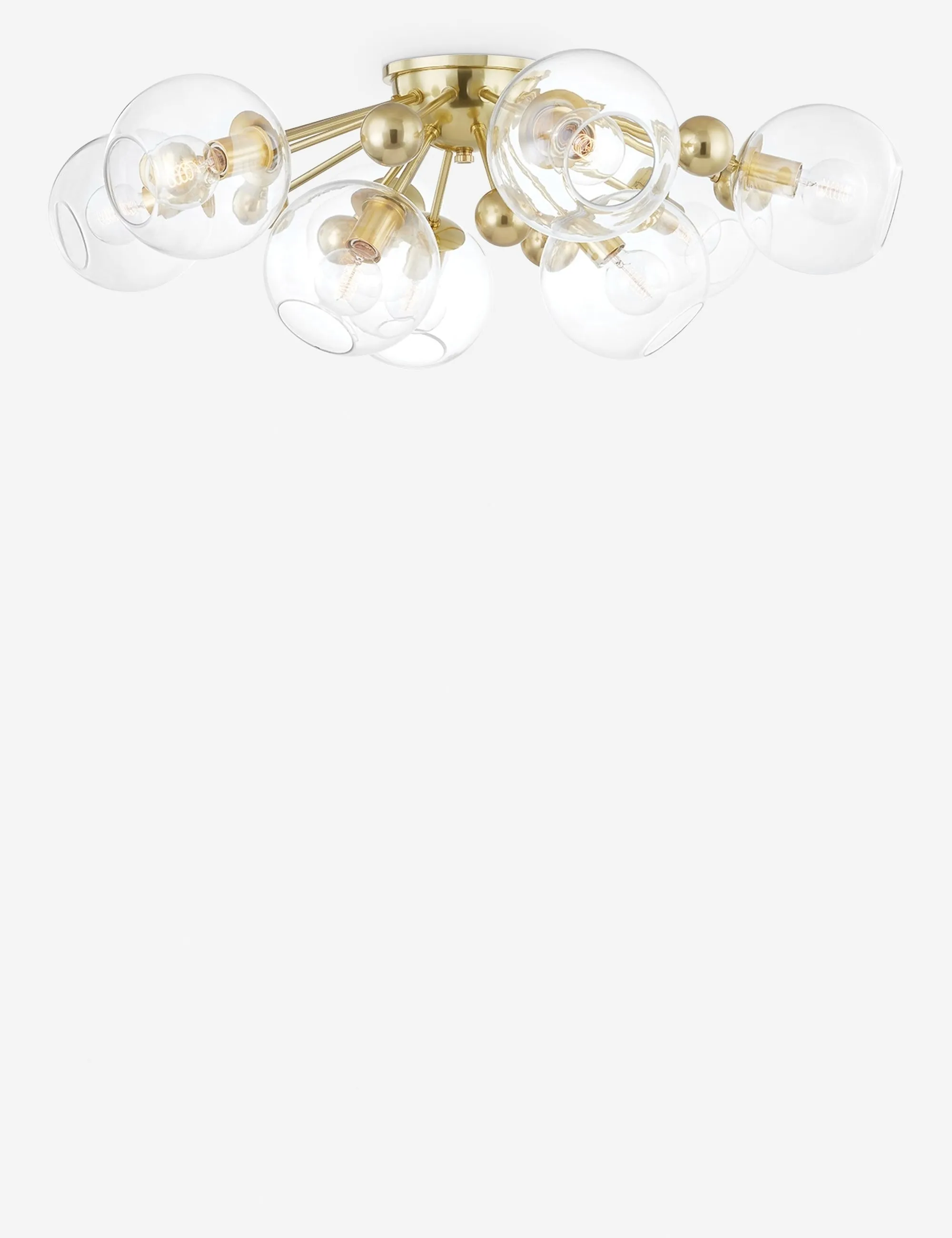 Crystal Semi-Flush Mount Light