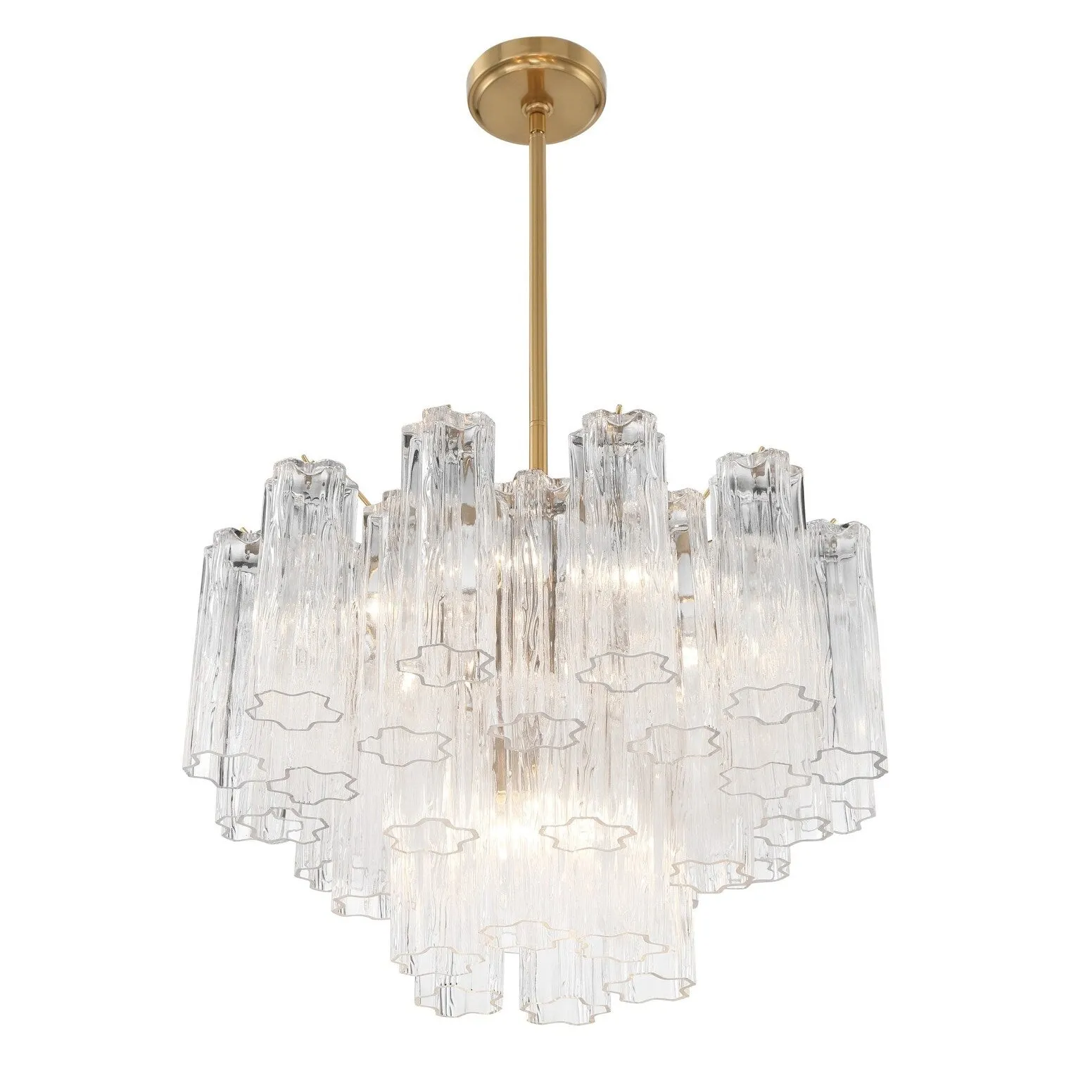 Crystorama Lighting Group ADD-308-CL Addis 9 Light 22 Wide Waterfall