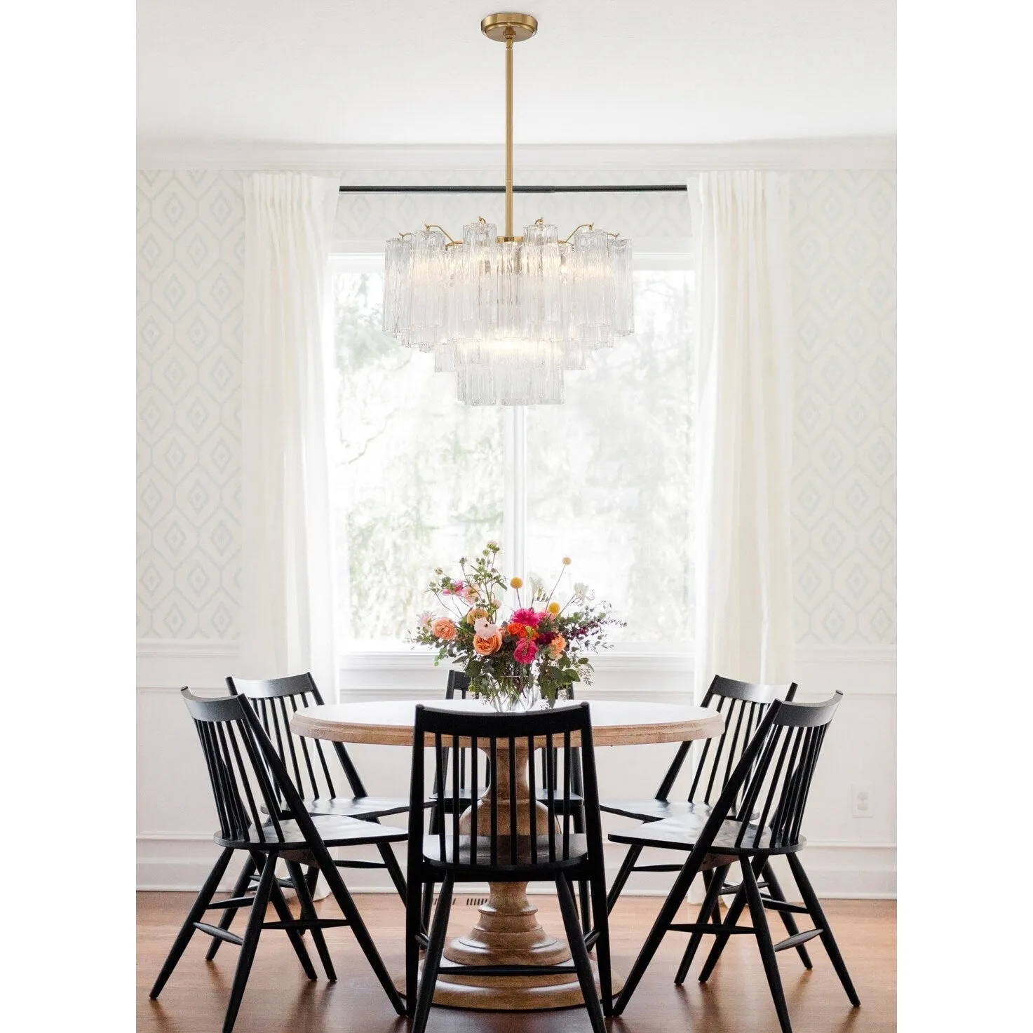 Crystorama Lighting Group ADD-308-CL Addis 9 Light 22 Wide Waterfall