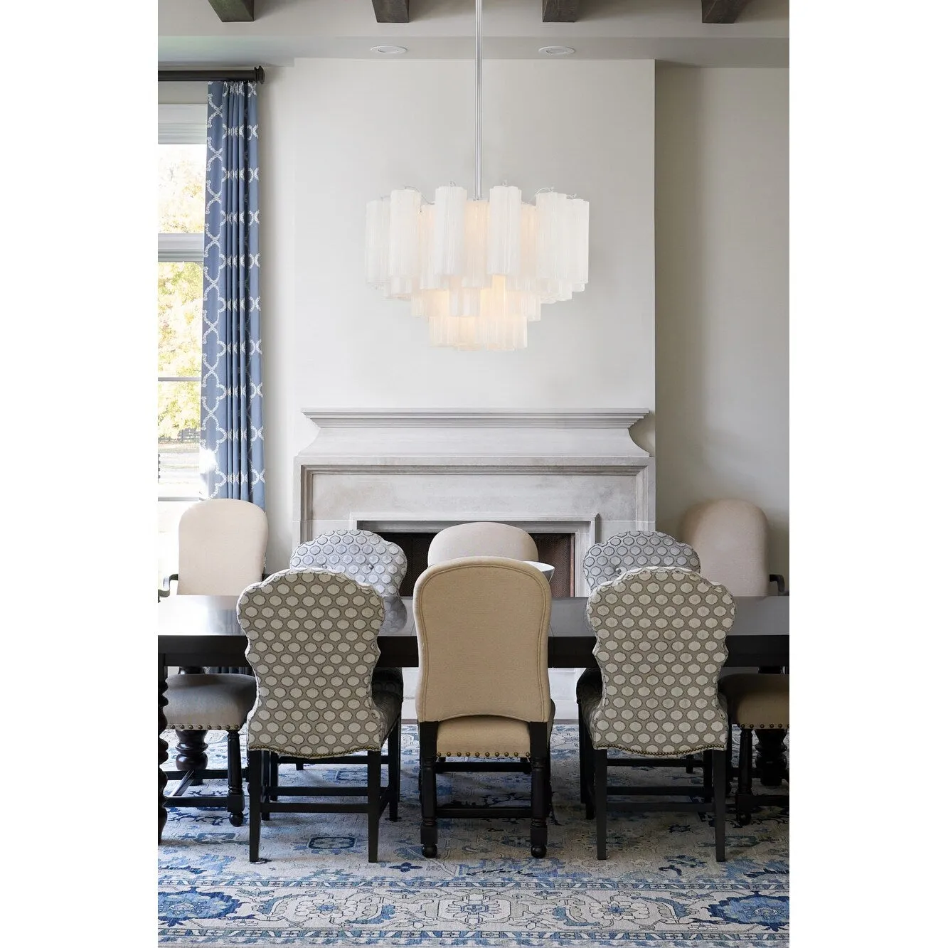 Crystorama Lighting Group ADD-308-WH Addis 9 Light 22 Wide Waterfall