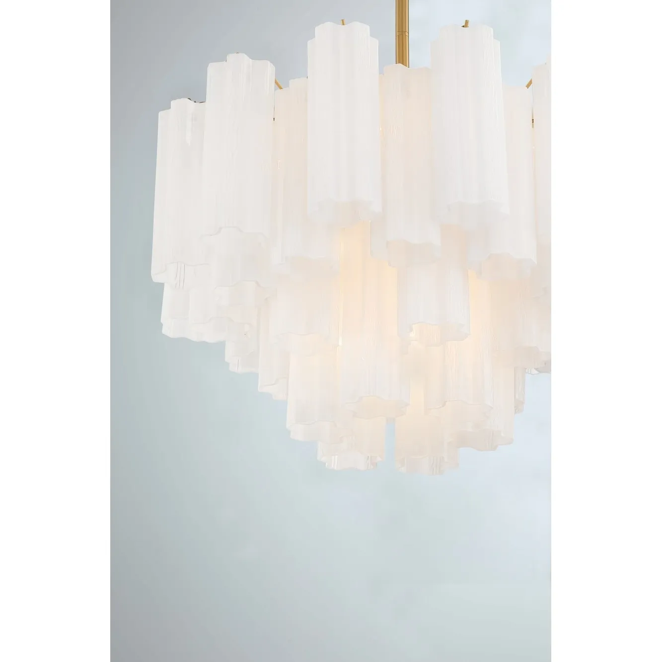 Crystorama Lighting Group ADD-308-WH Addis 9 Light 22 Wide Waterfall