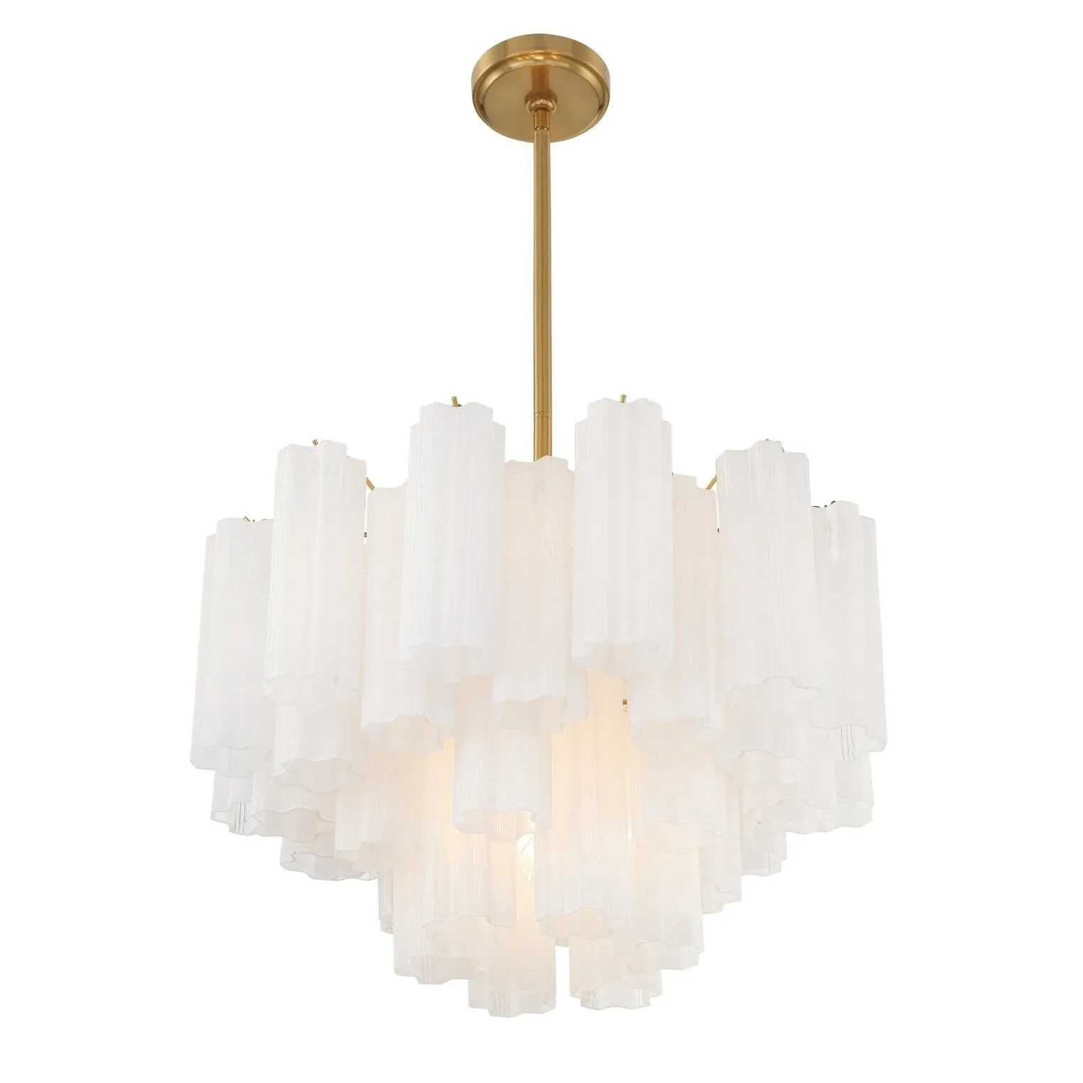 Crystorama Lighting Group ADD-308-WH Addis 9 Light 22 Wide Waterfall