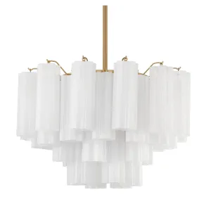 Crystorama Lighting Group ADD-308-WH Addis 9 Light 22 Wide Waterfall