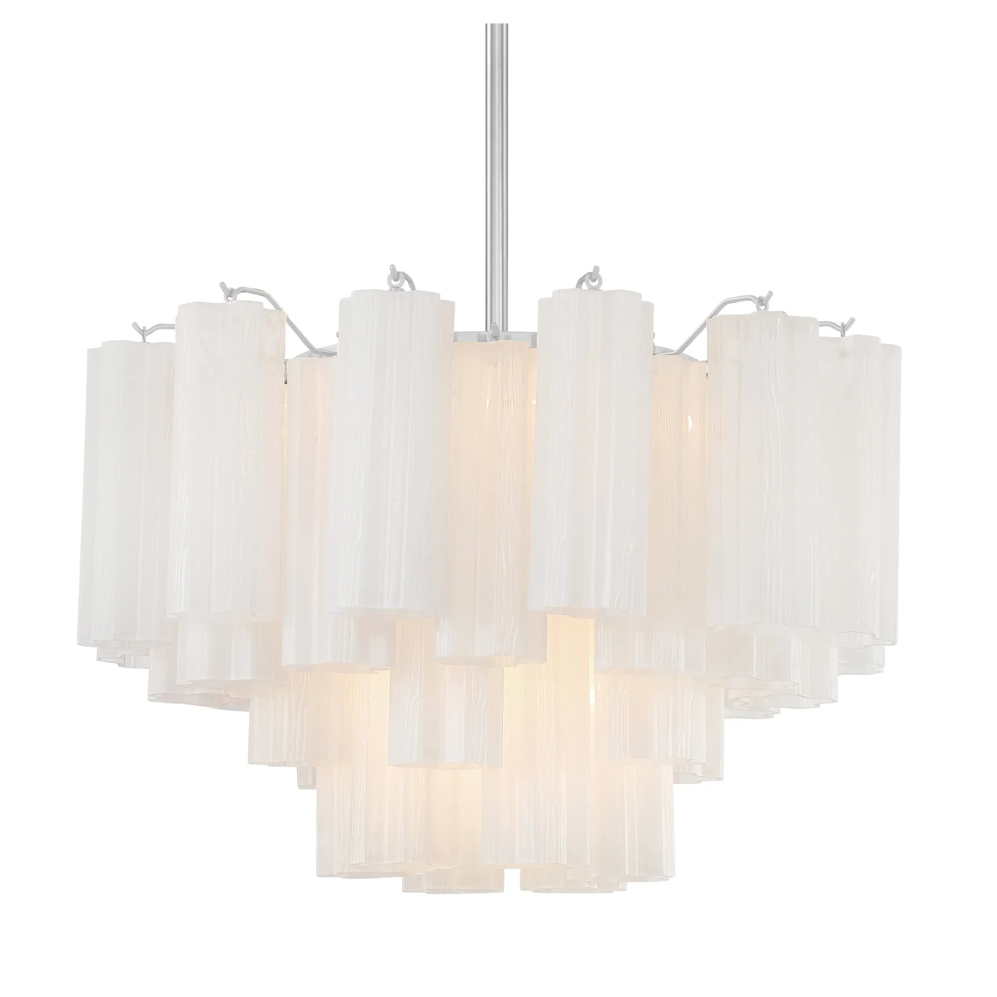 Crystorama Lighting Group ADD-308-WH Addis 9 Light 22 Wide Waterfall