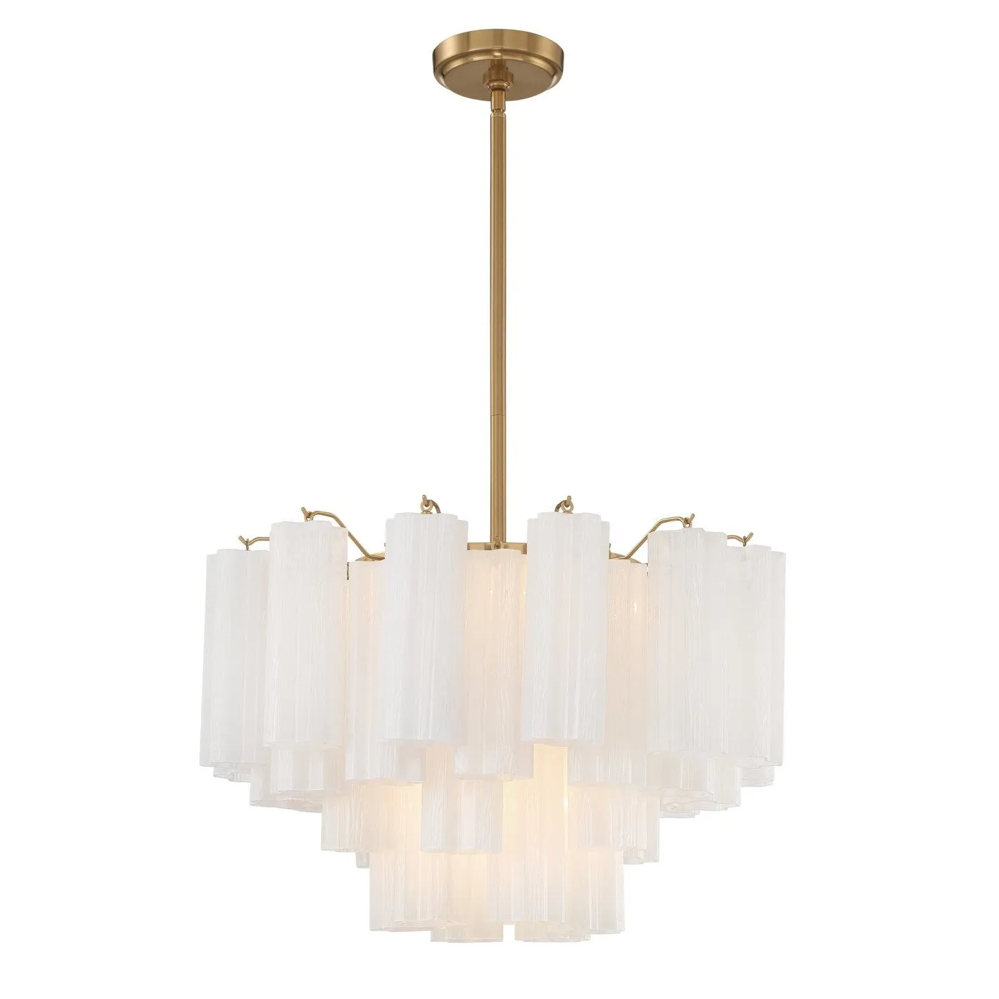 Crystorama Lighting Group ADD-308-WH Addis 9 Light 22 Wide Waterfall