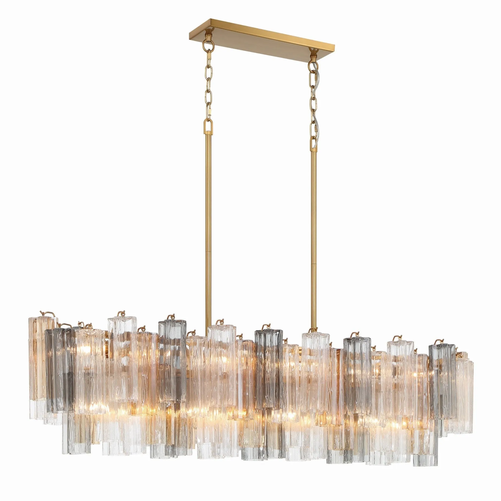 Crystorama Lighting Group ADD-317-AU Addis 14 Light 52 Wide Crystal