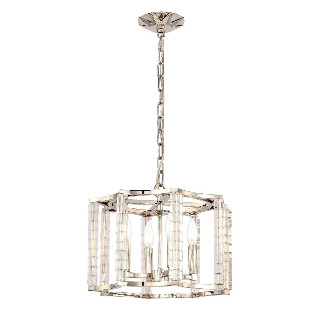 Crystorama Lighting Group Carson 4 Light 16 Wide Cage Chandelier with