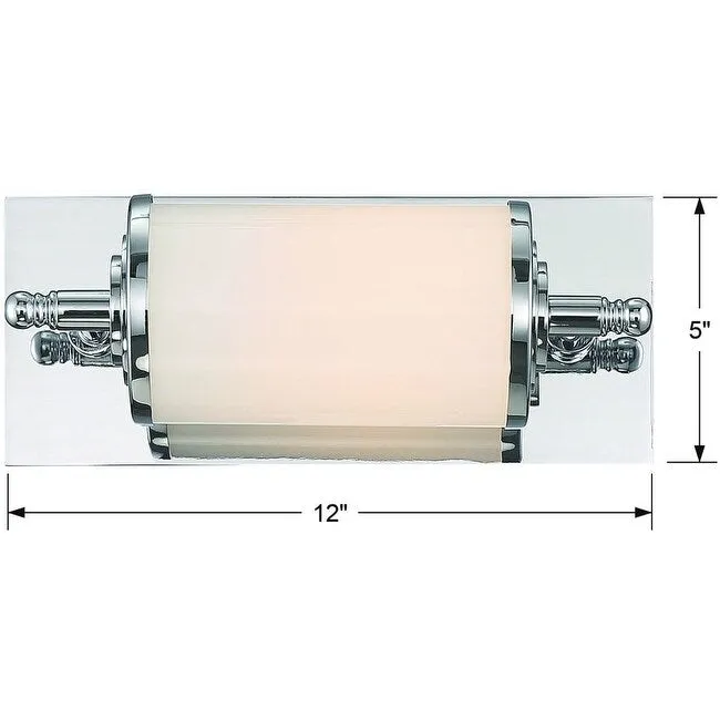 Crystorama Lighting Group Foster Single Light 12 Wide LED Vanity