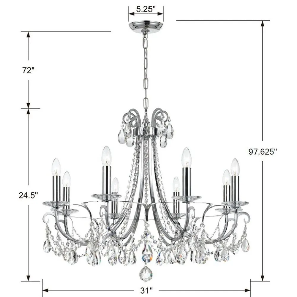 Crystorama Lighting Group Othello 8 Light 31 Wide Chandelier with