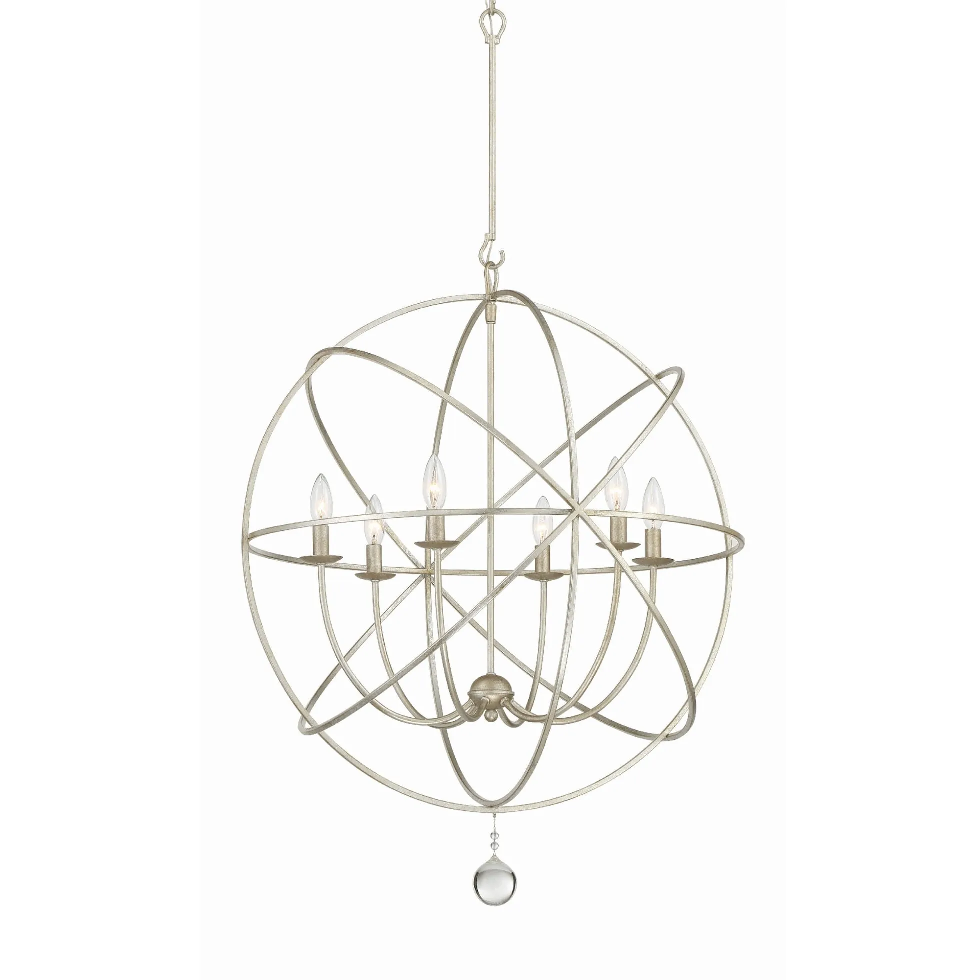 Crystorama Lighting Group Solaris 6 Light 28-1/2 Wide Cage Chandelier