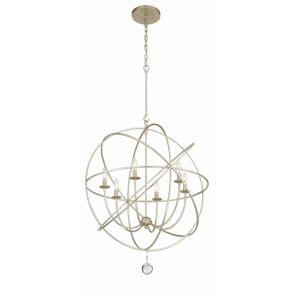 Crystorama Lighting Group Solaris 6 Light 28-1/2 Wide Cage Chandelier