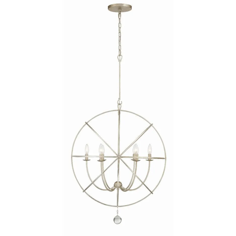 Crystorama Lighting Group Solaris 6 Light 28-1/2 Wide Cage Chandelier