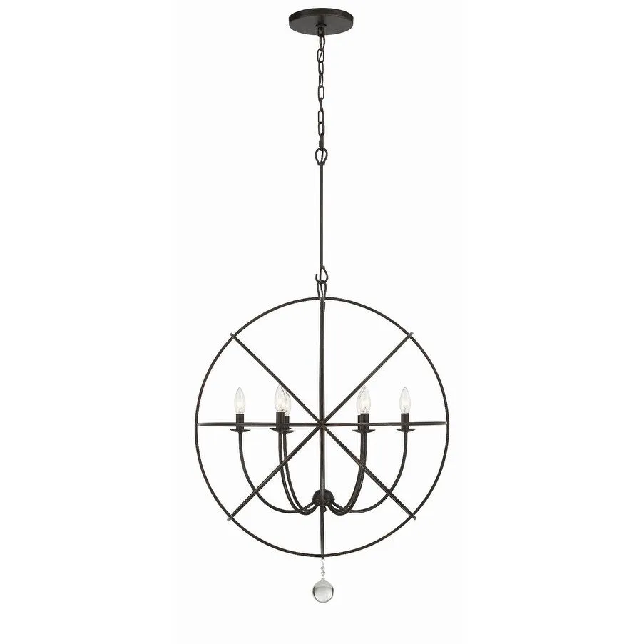 Crystorama Lighting Group Solaris 6 Light 28-1/2 Wide Cage Chandelier