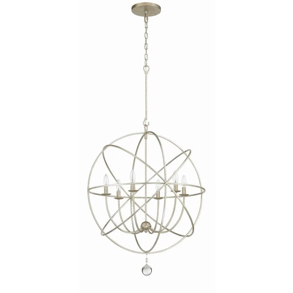 Crystorama Lighting Group Solaris 6 Light 28-1/2 Wide Cage Chandelier