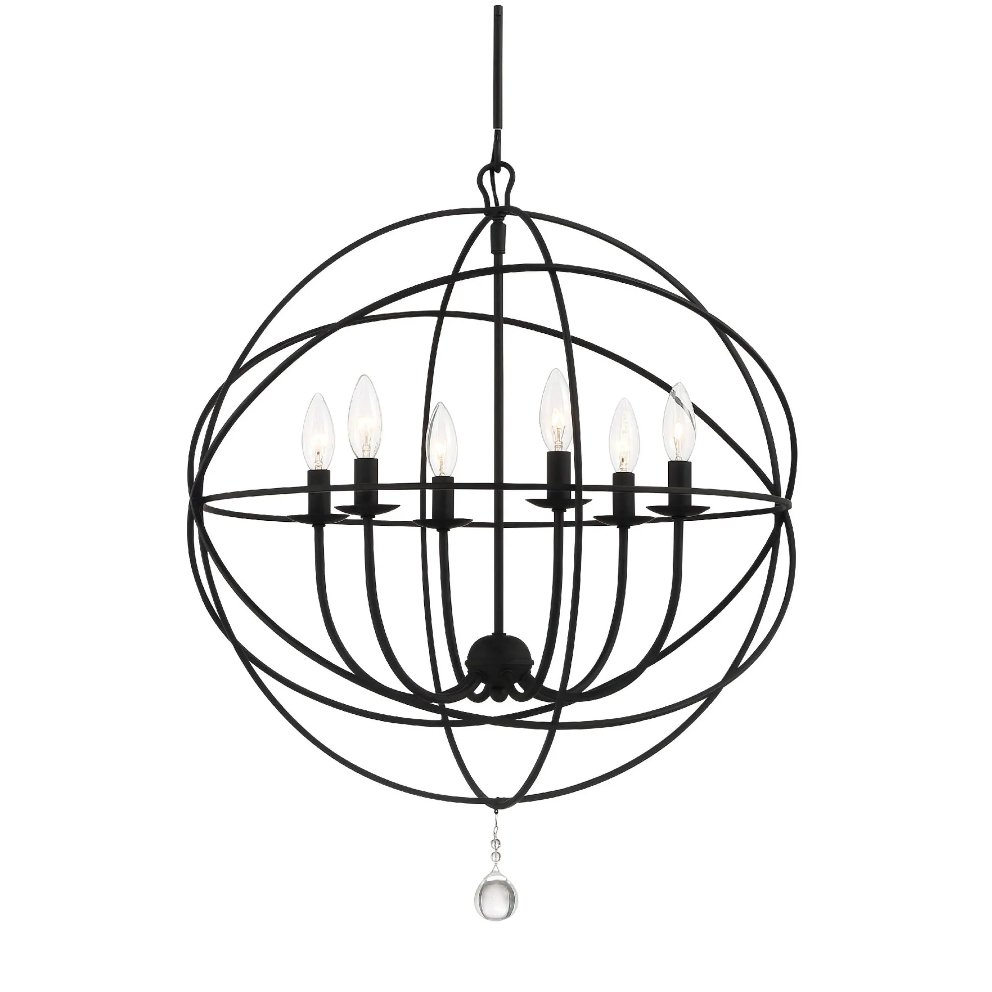 Crystorama Lighting Group Solaris 6 Light 28-1/2 Wide Cage Chandelier