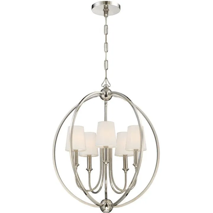 Crystorama Lighting Group Sylvan 5 Light 22-1/2 Wide Chandelier with