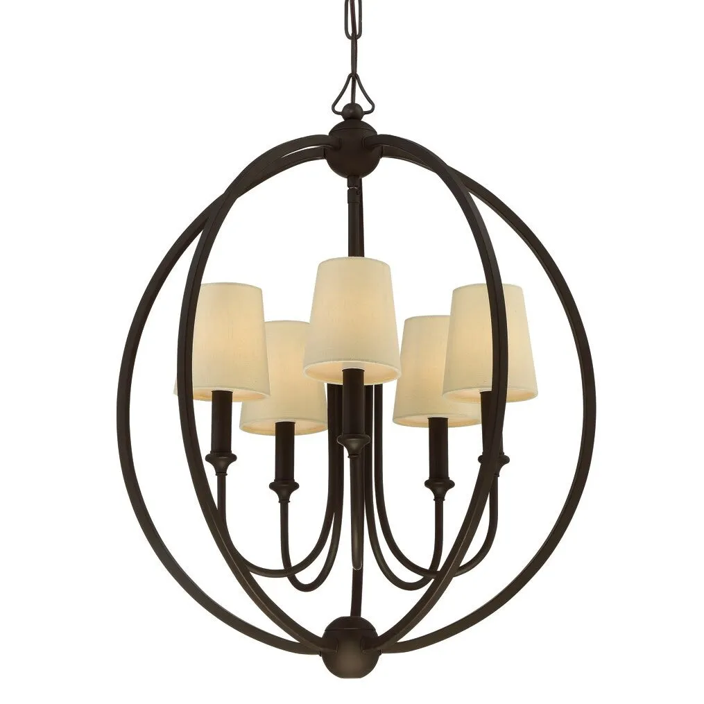 Crystorama Lighting Group Sylvan 5 Light 22-1/2 Wide Chandelier with