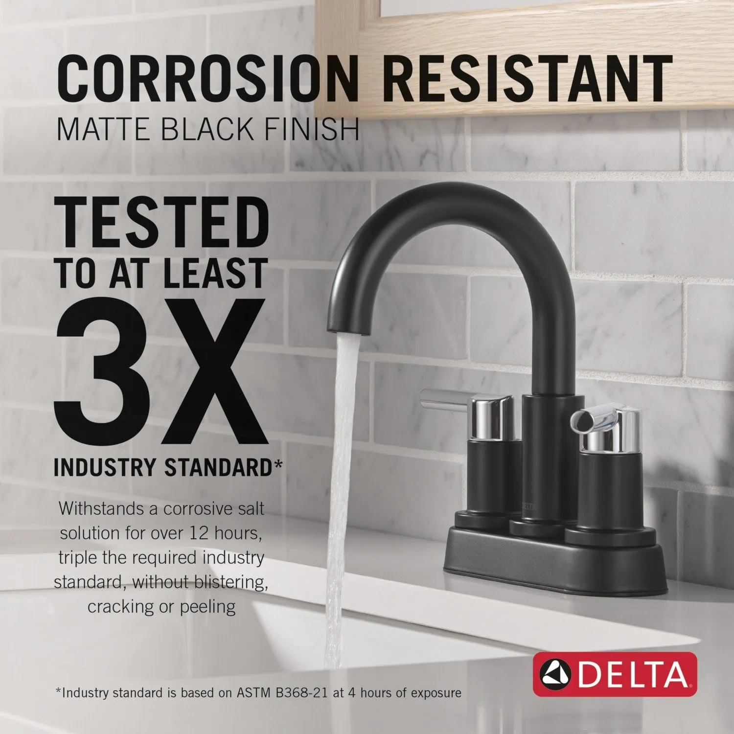 Delta 25749LF Nicoli 1.2 GPM Centerset Bathroom Faucet with Push