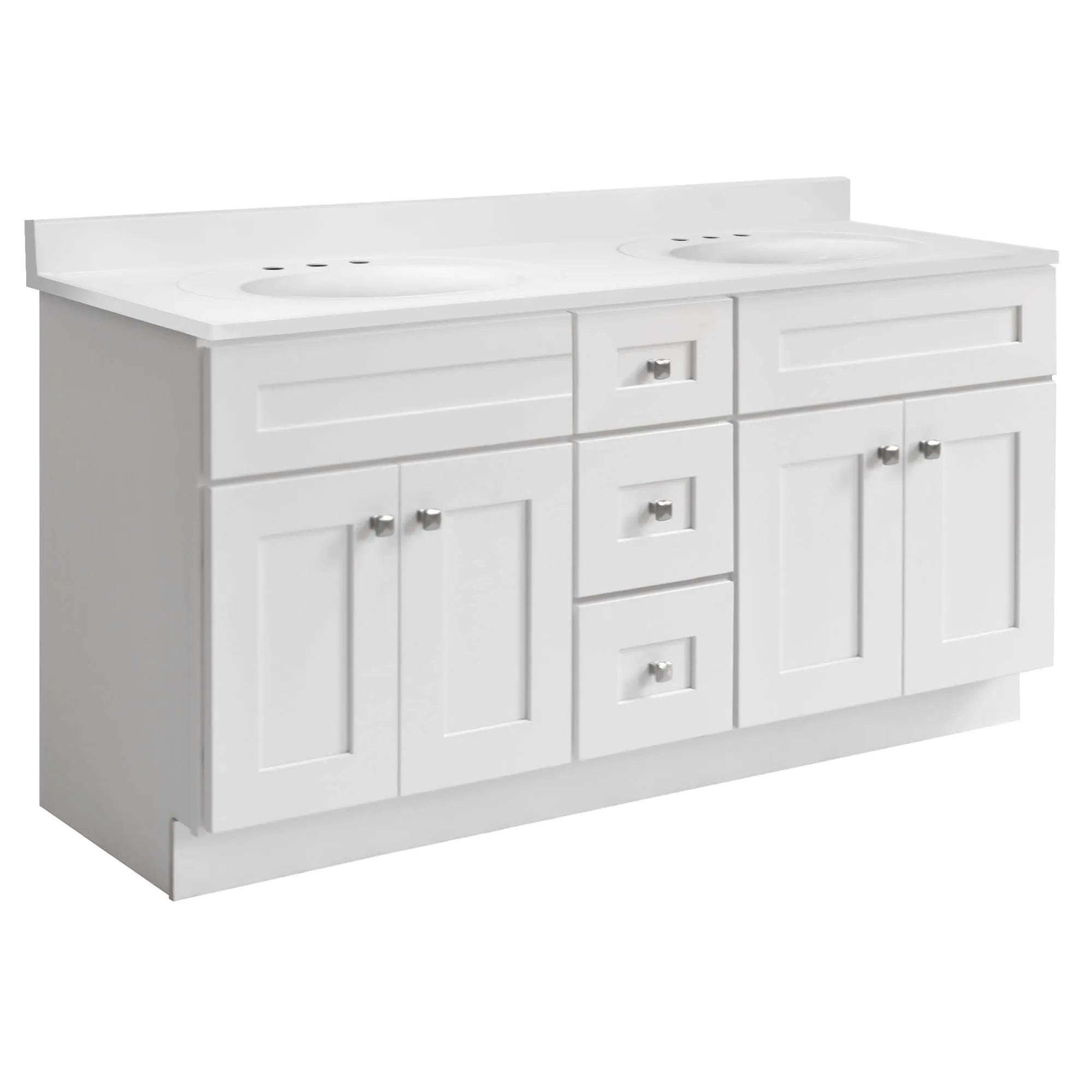 Design House 215228 Brookings 61 Free Standing Double Basin Vanity