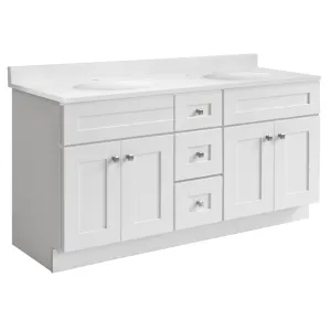 Design House 215251 Brookings 61 Free Standing Double Basin Vanity