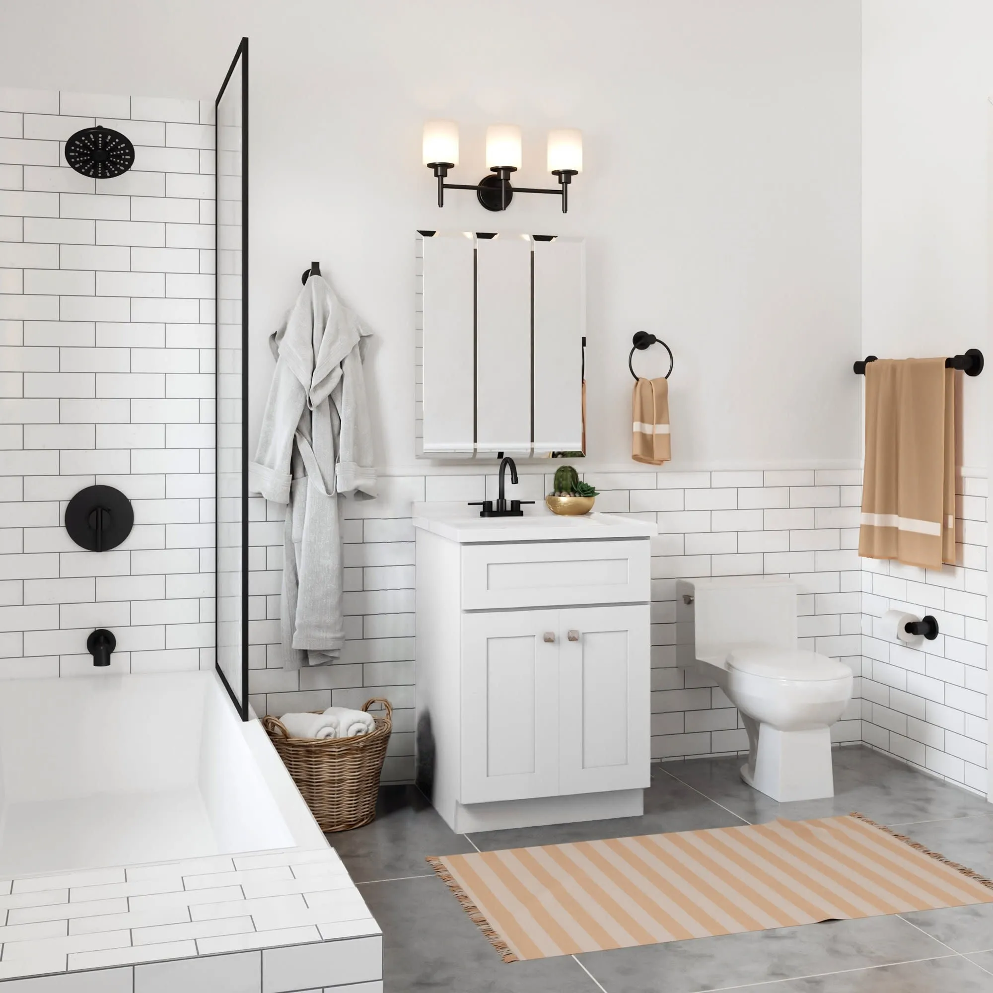 Design House 215624 Brookings 25 Free Standing Single Basin Vanity