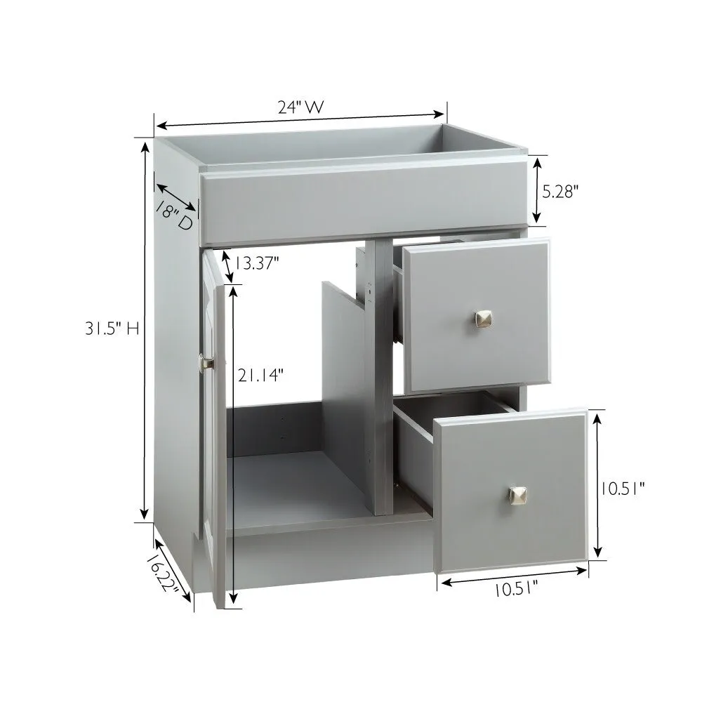 Design House 597179 Wyndham 24 Single Free Standing Vanity Cabinet