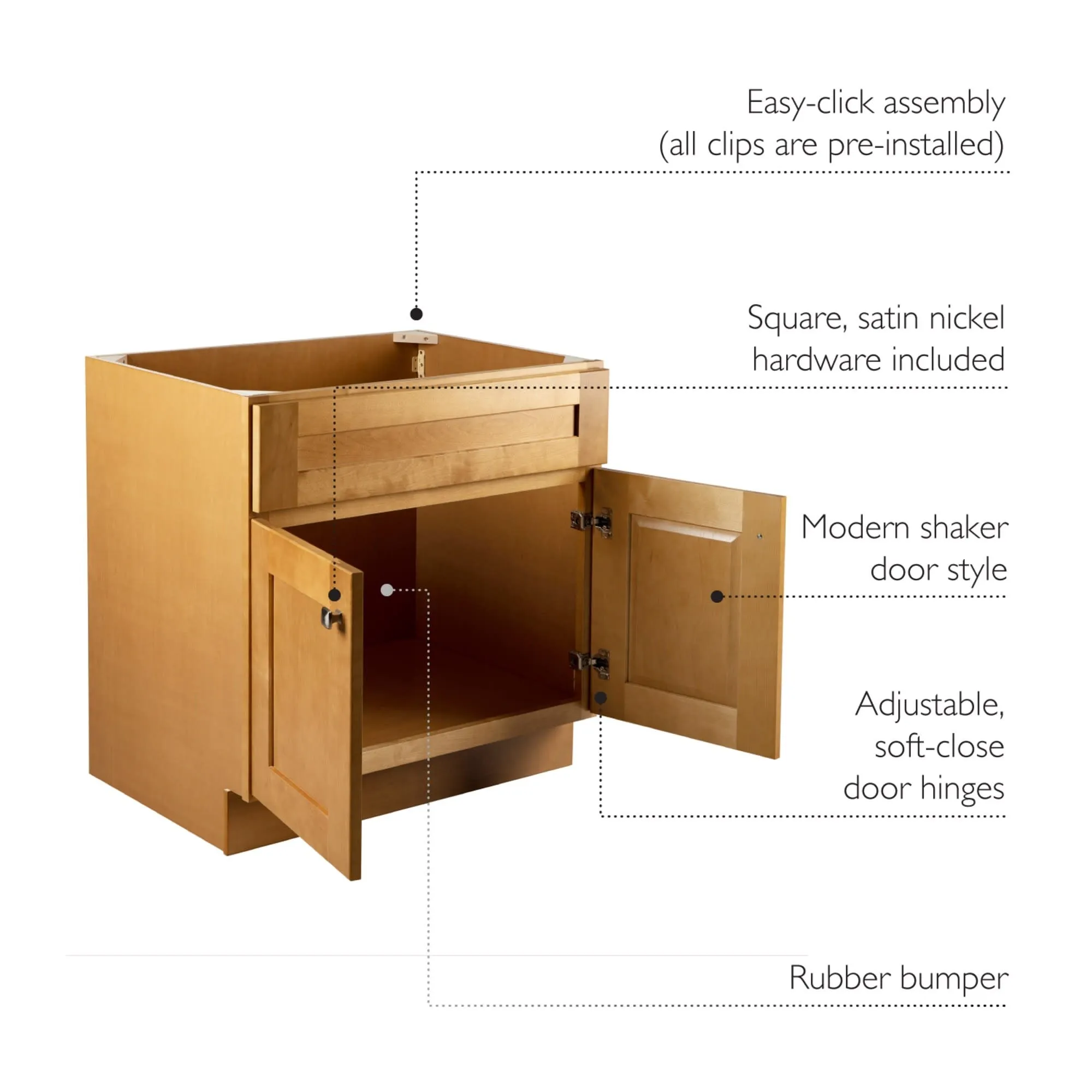 Design House Brookings 22 Single Free Standing Wood Vanity Cabinet
