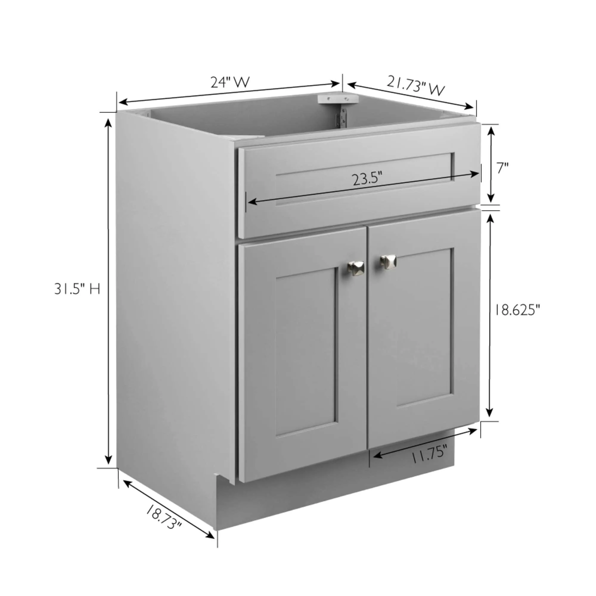 Design House Brookings 22 Single Free Standing Wood Vanity Cabinet