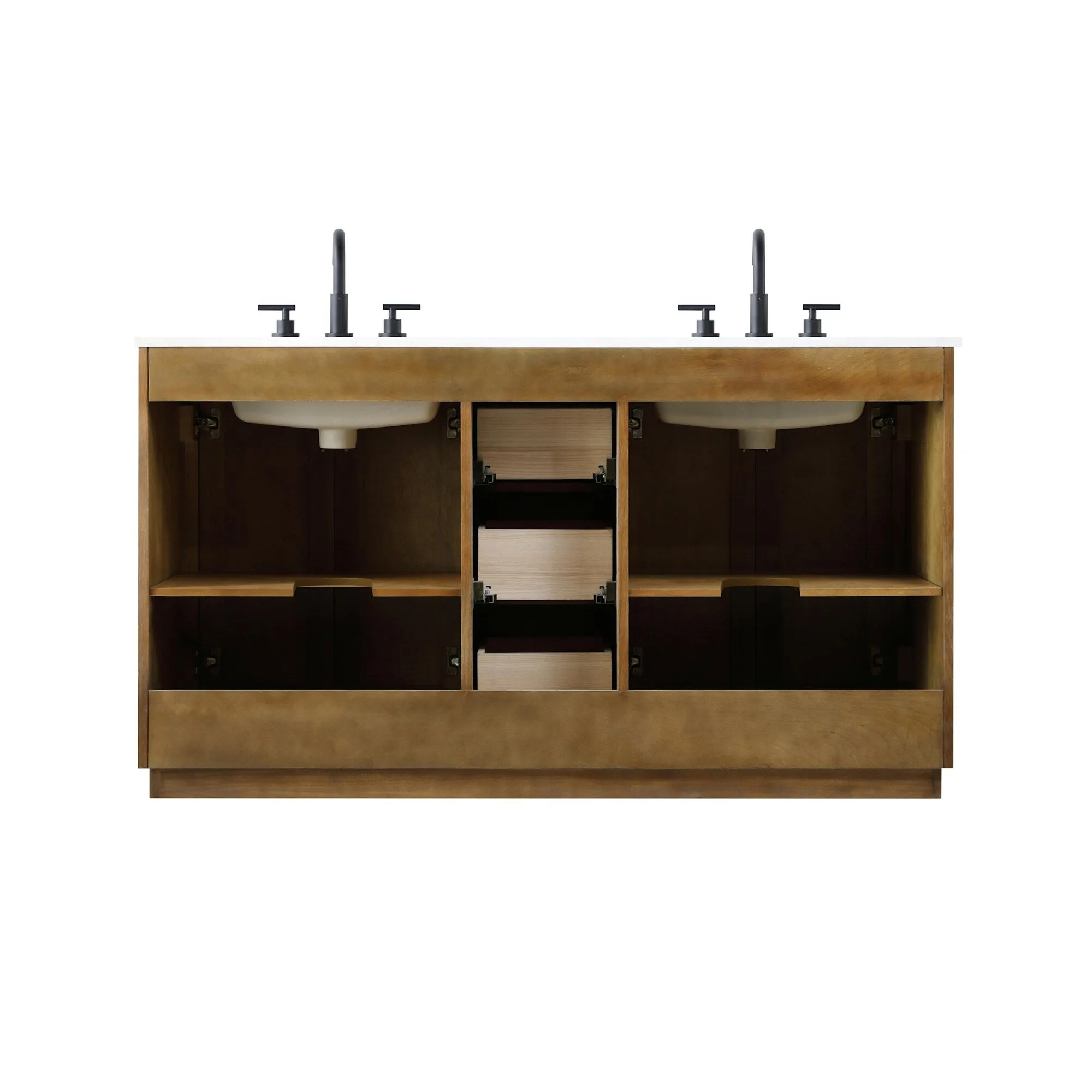 Elegant Lighting VF29060D Chase 60 Free Standing Double Basin Vanity