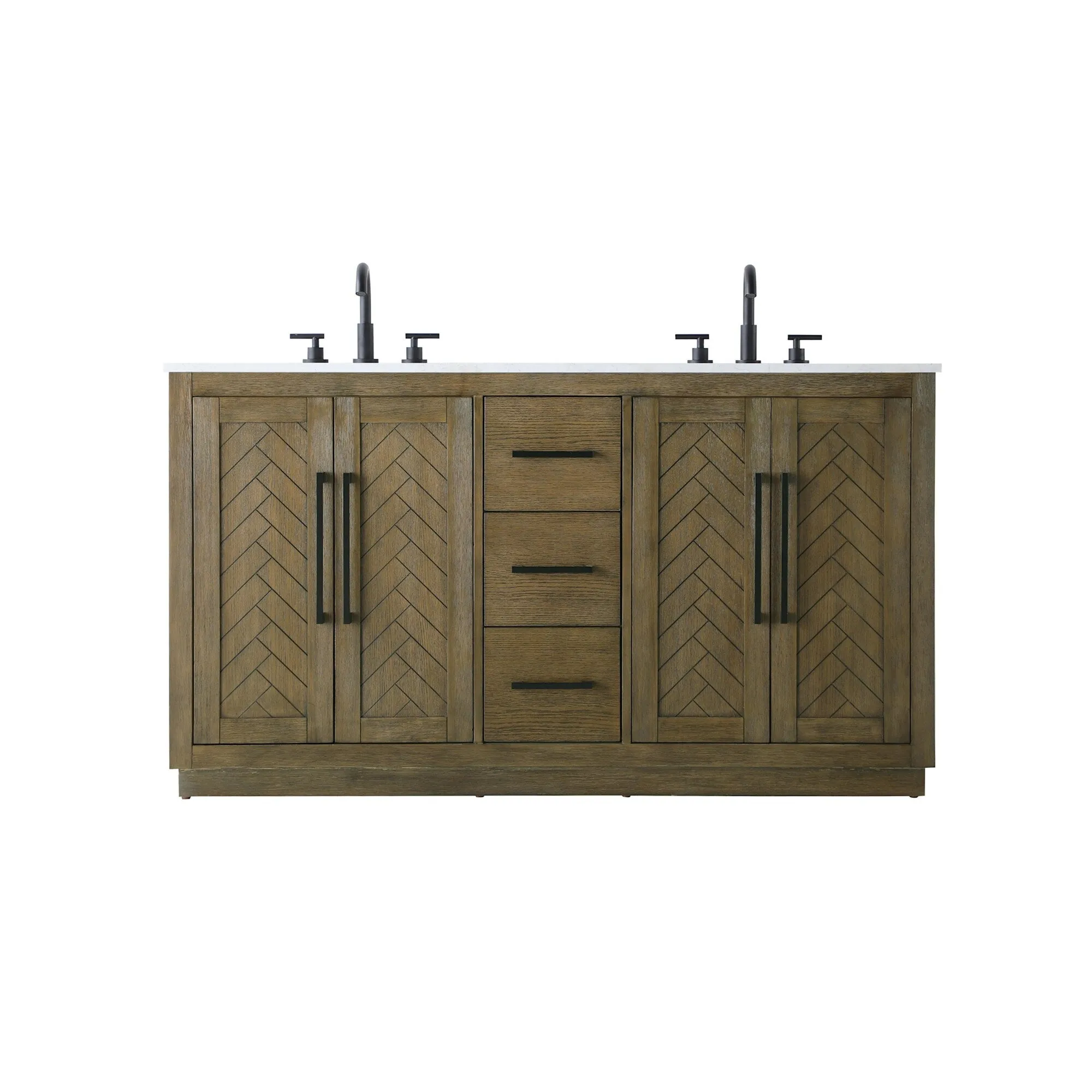 Elegant Lighting VF29060D Chase 60 Free Standing Double Basin Vanity