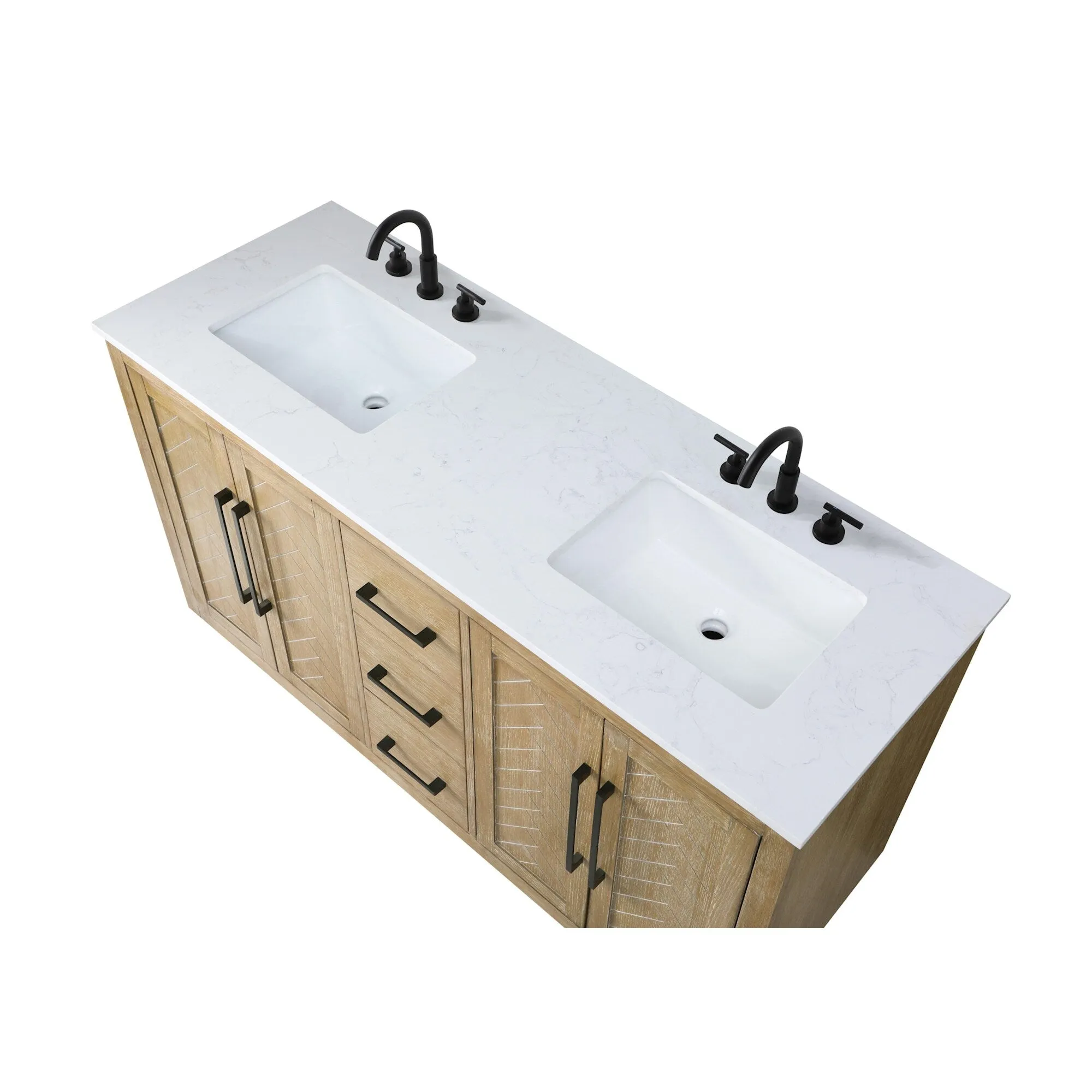Elegant Lighting VF29060D Chase 60 Free Standing Double Basin Vanity