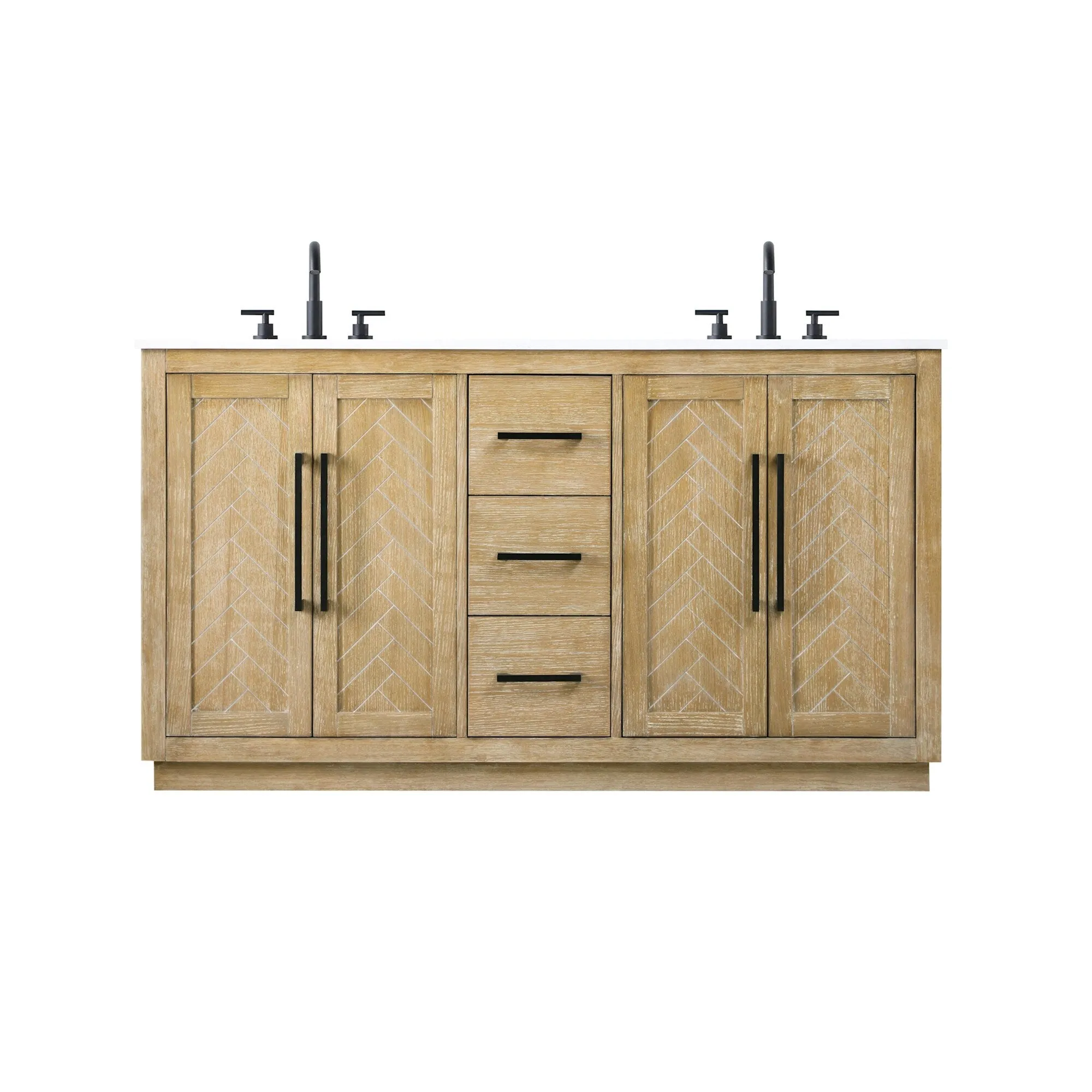 Elegant Lighting VF29060D Chase 60 Free Standing Double Basin Vanity
