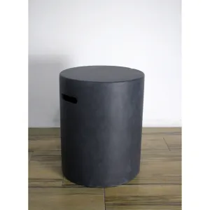 Elementi 20 in. H Dark Grey Concrete Propane Tank Cover For Lunar Bowl Fire Table