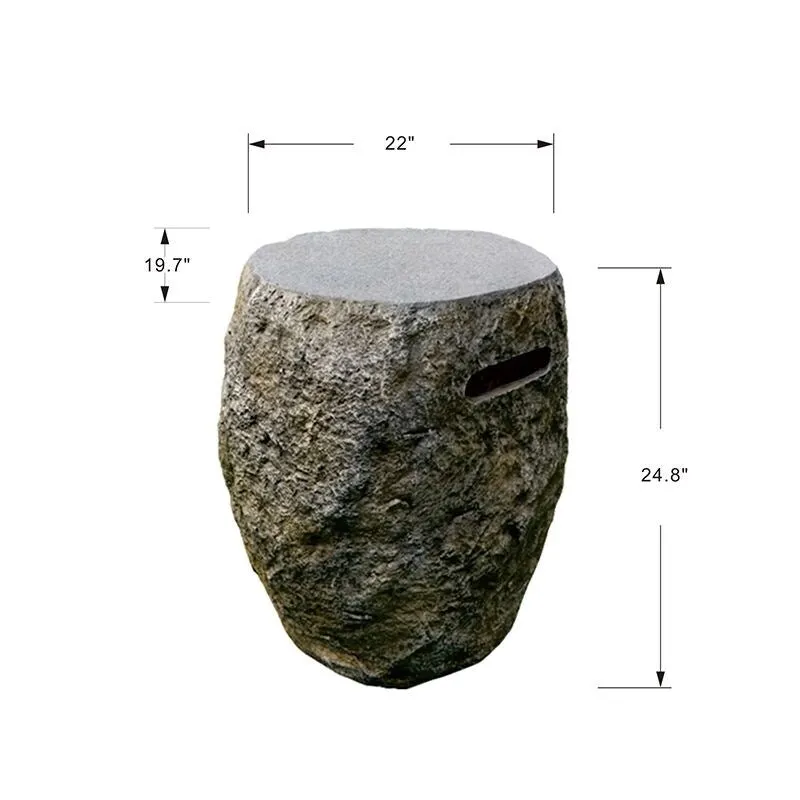 Elementi 25 in. H Concrete Propane Tank Cover for Boulder Fire Table