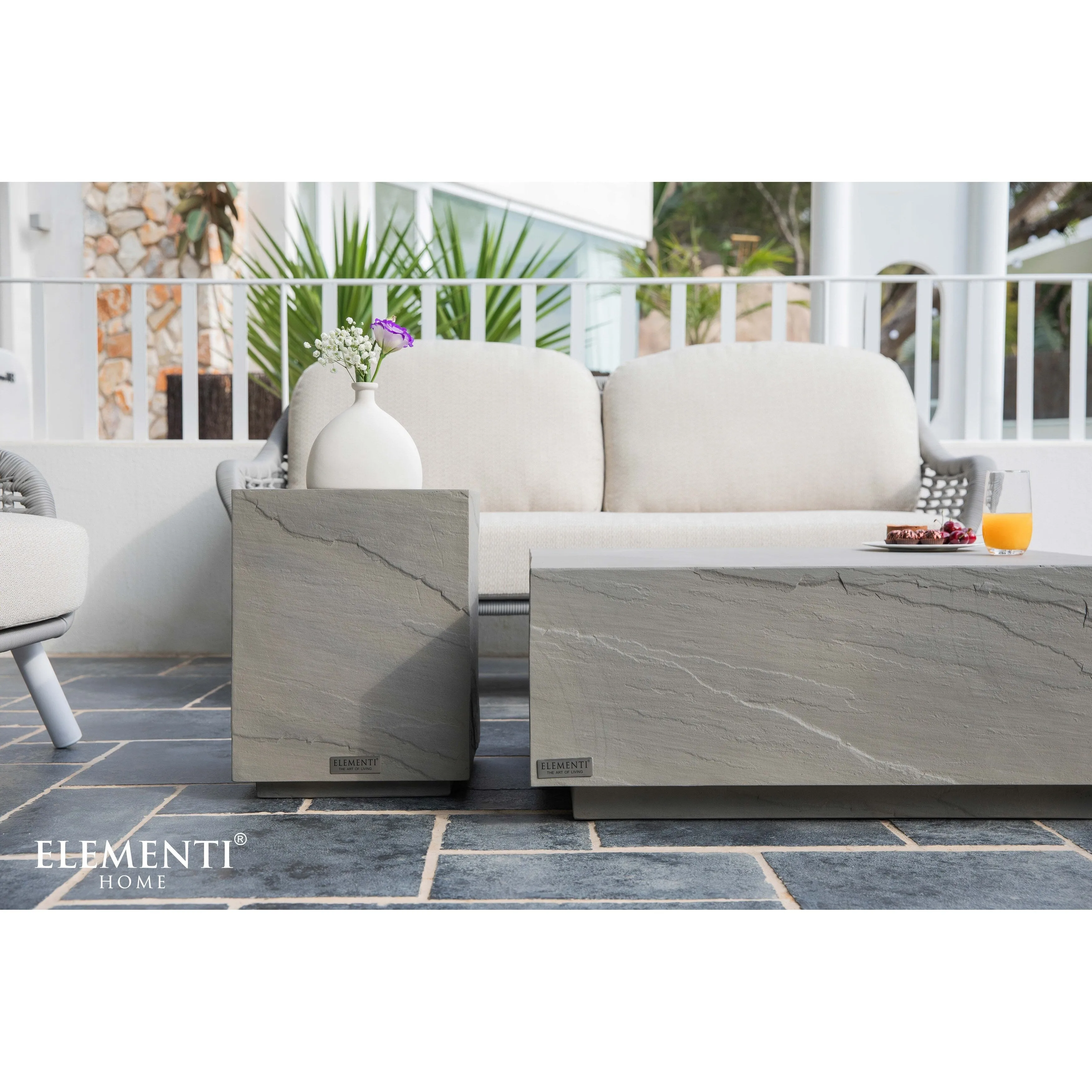 Elementi Home Colorado 40 Square Concrete Coffee Table