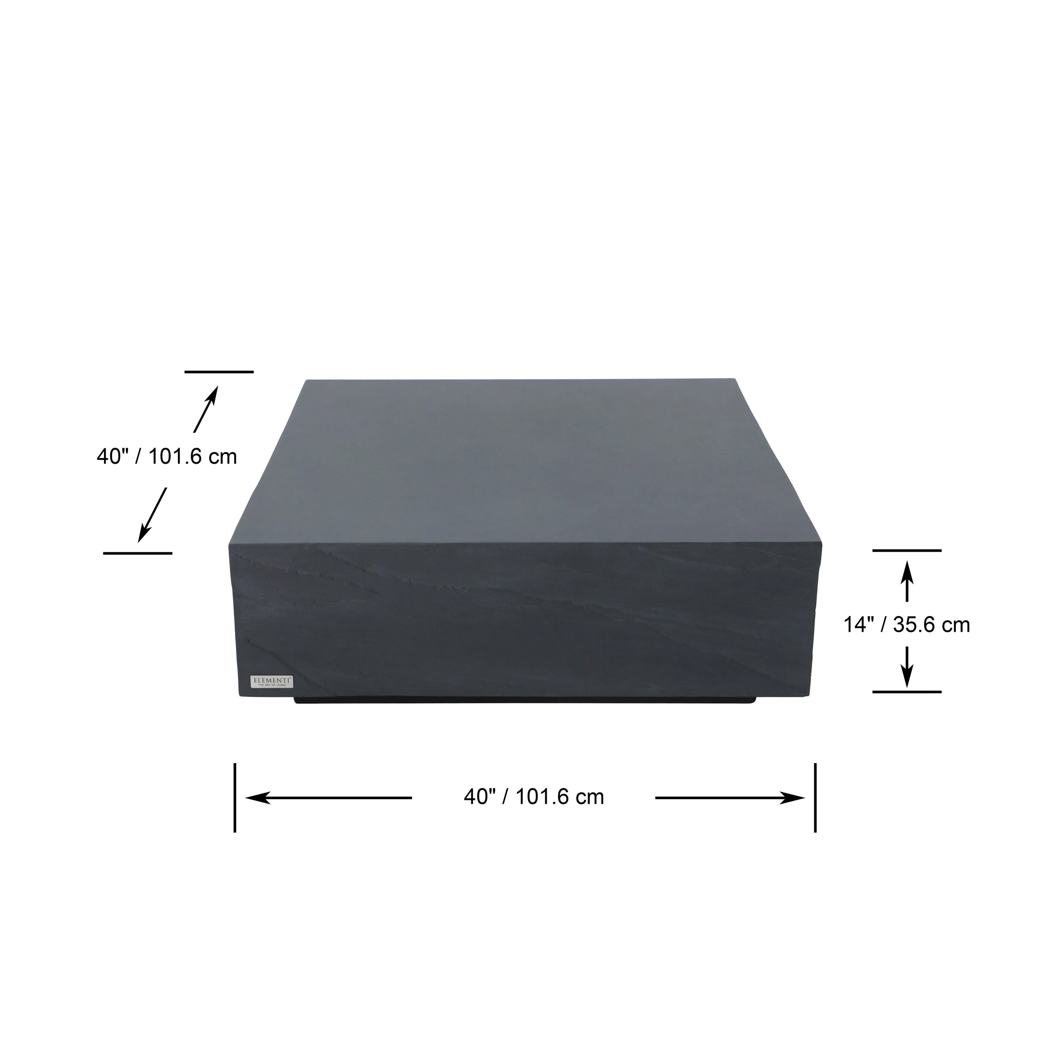 Elementi Home Colorado 40 Square Concrete Coffee Table