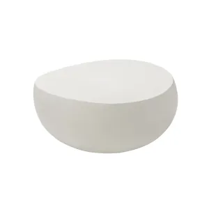 Elementi Home Ikaria 42 Egg-Shape Concrete Coffee Table - 42.3 X 39.6 X 18.9