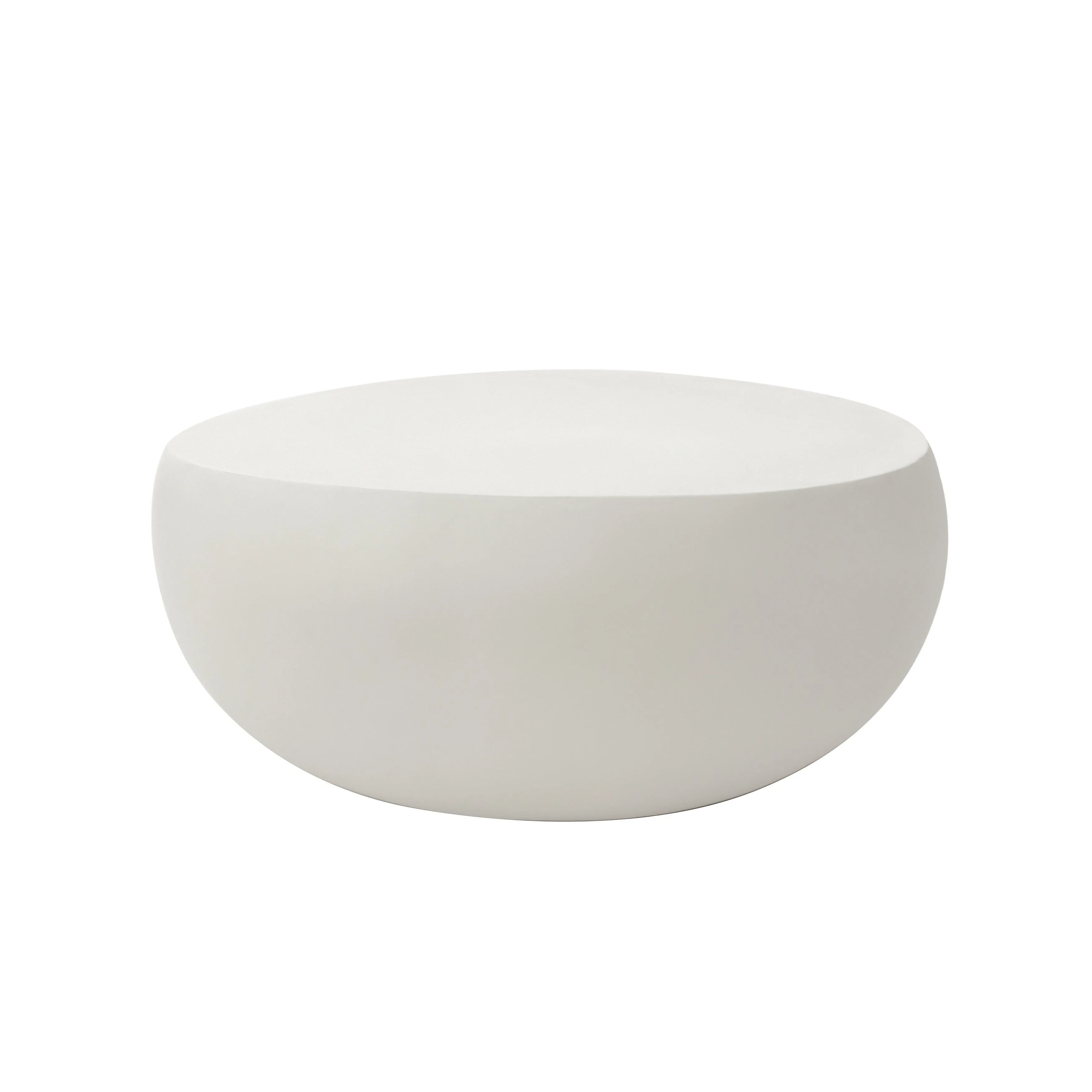 Elementi Home Ikaria 42 Egg-Shape Concrete Coffee Table - 42.3 X 39.6 X 18.9