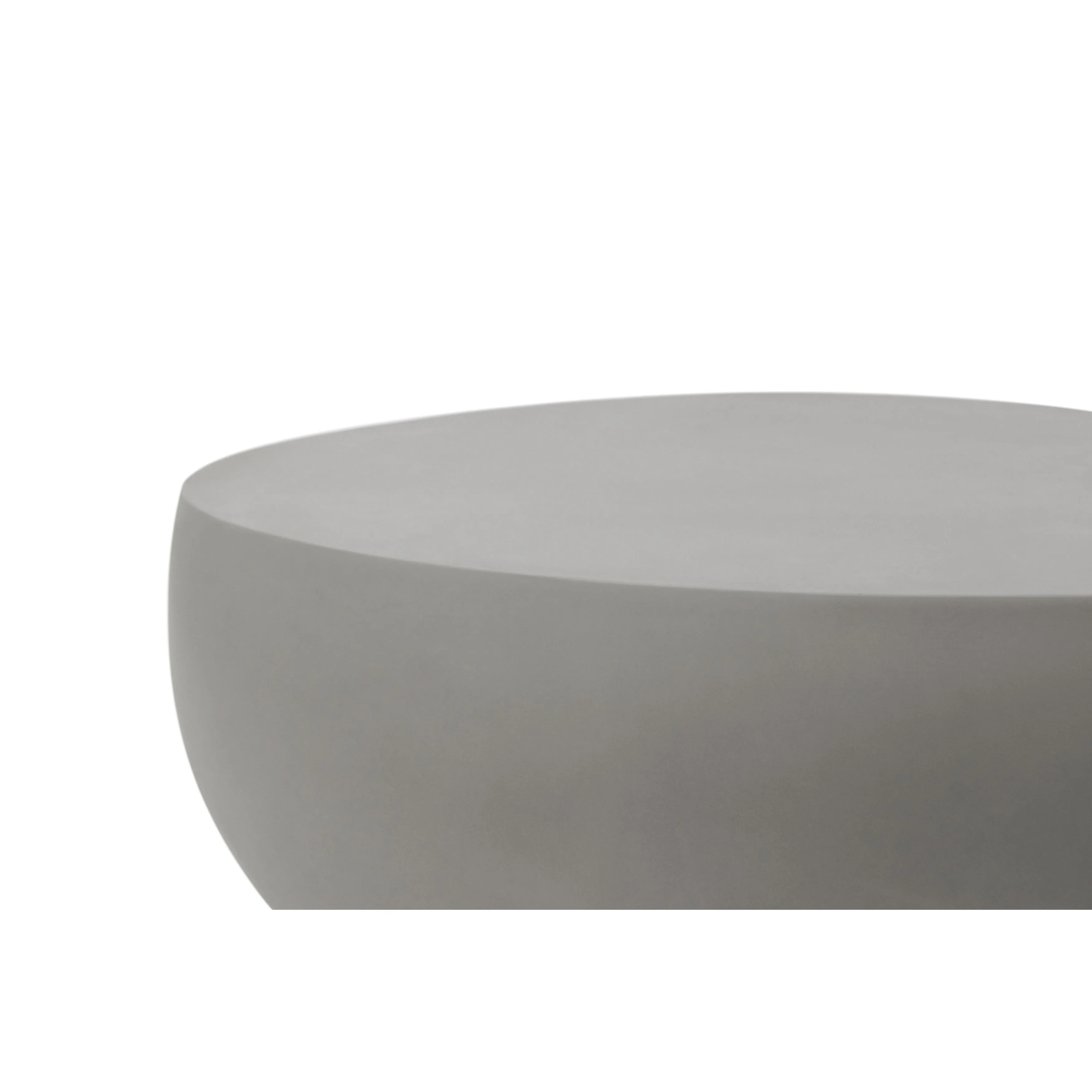 Elementi Home Ikaria 42 Egg-Shape Concrete Coffee Table - 42.3 X 39.6 X 18.9