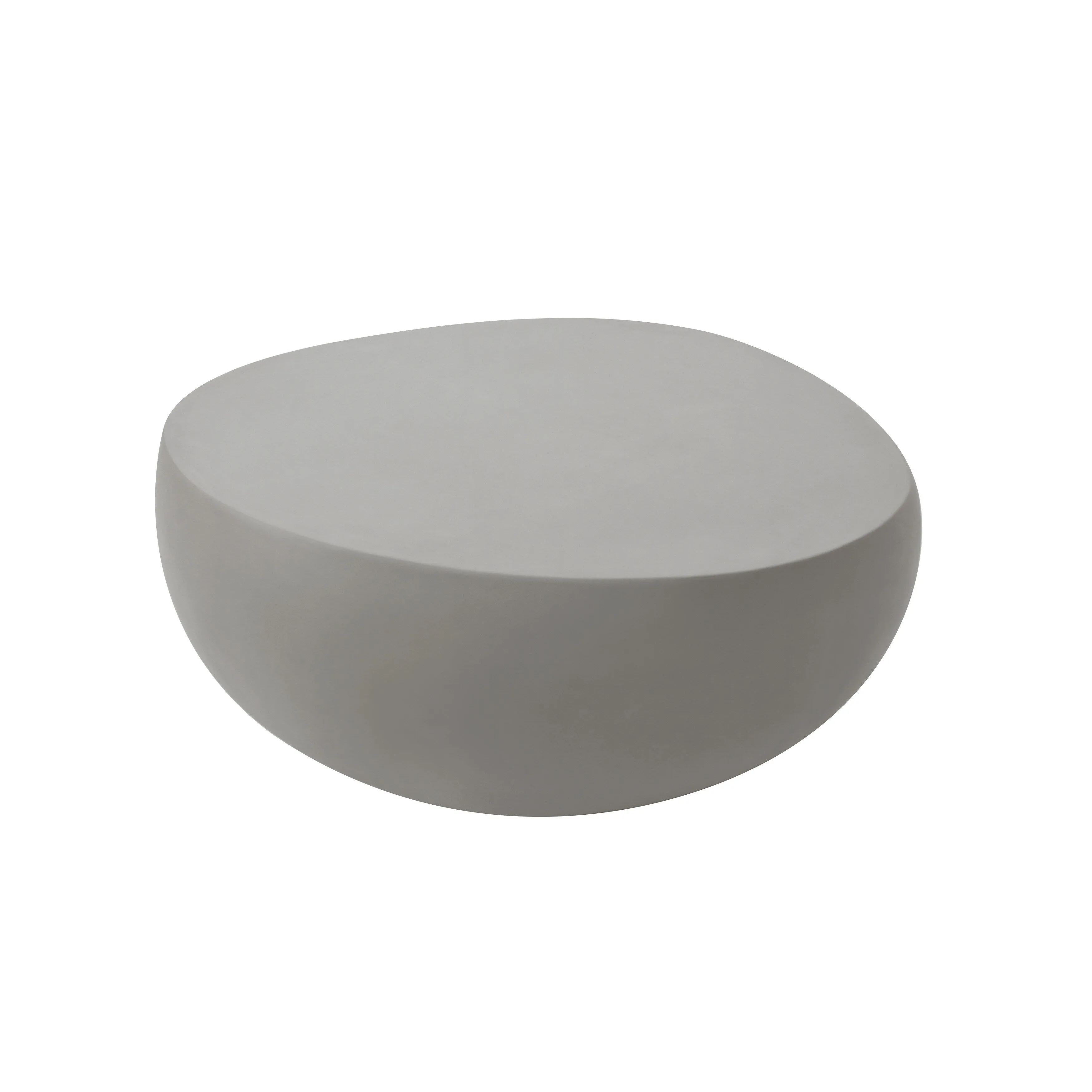 Elementi Home Ikaria 42 Egg-Shape Concrete Coffee Table - 42.3 X 39.6 X 18.9