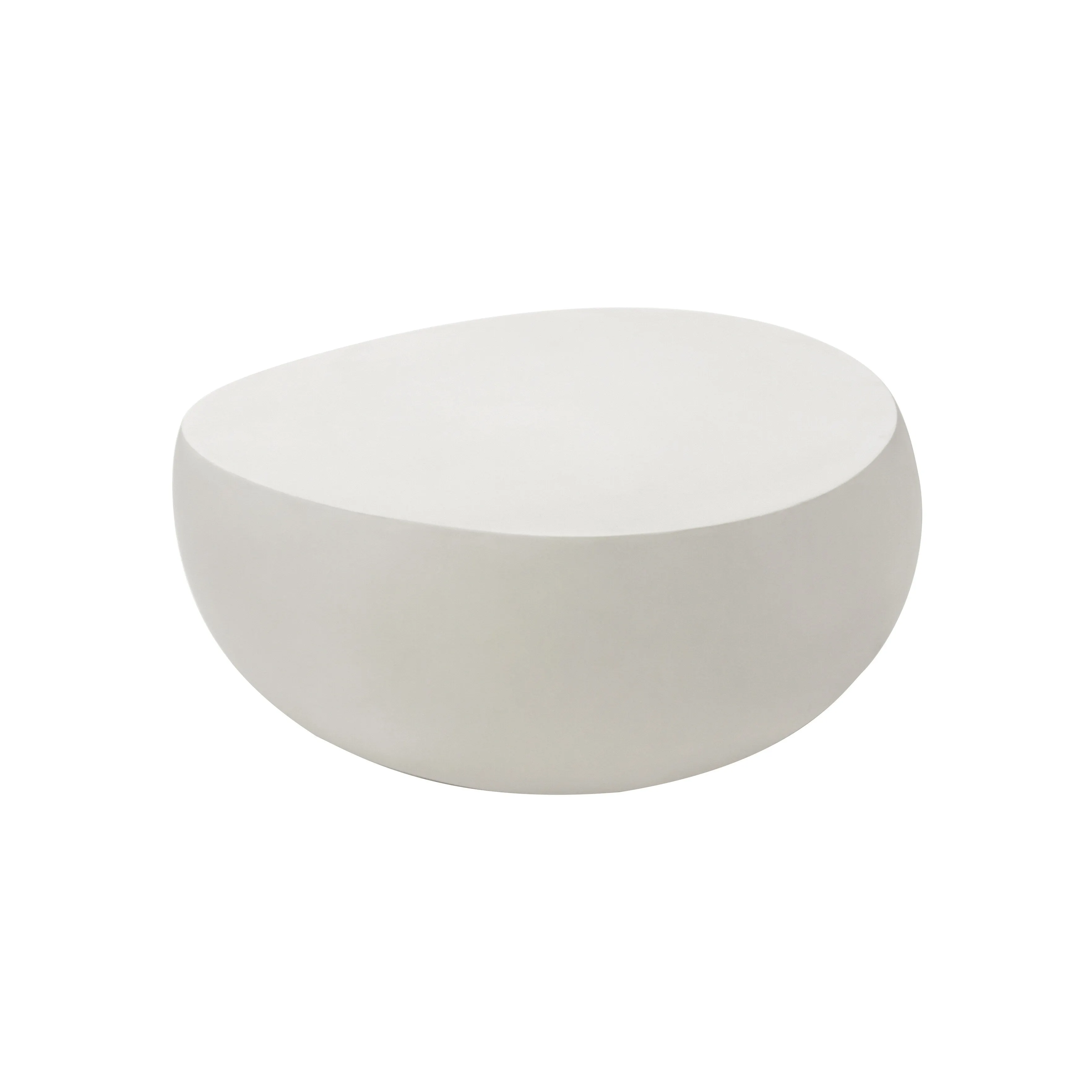 Elementi Home Ikaria 42 Egg-Shape Concrete Coffee Table - 42.3 X 39.6 X 18.9