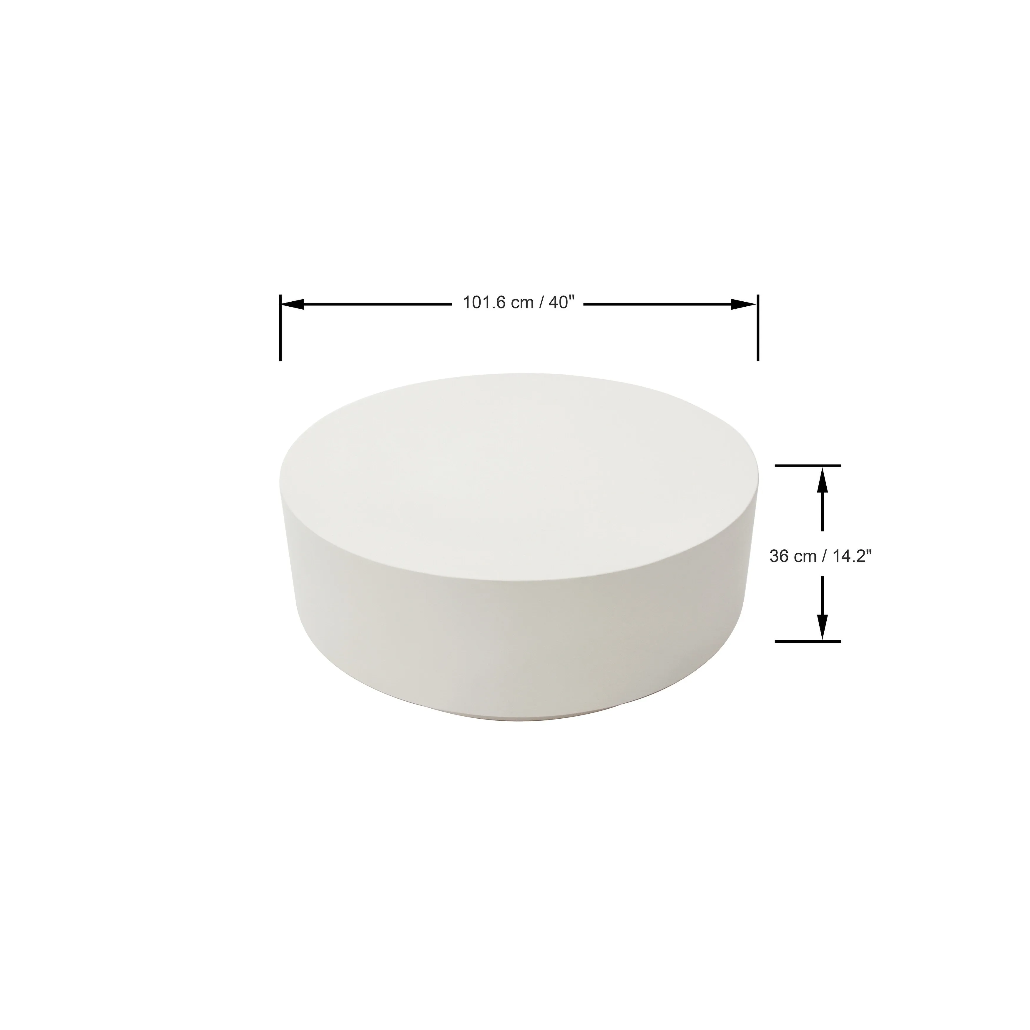 Elementi Home Rome 40 Round Concrete Coffee Table