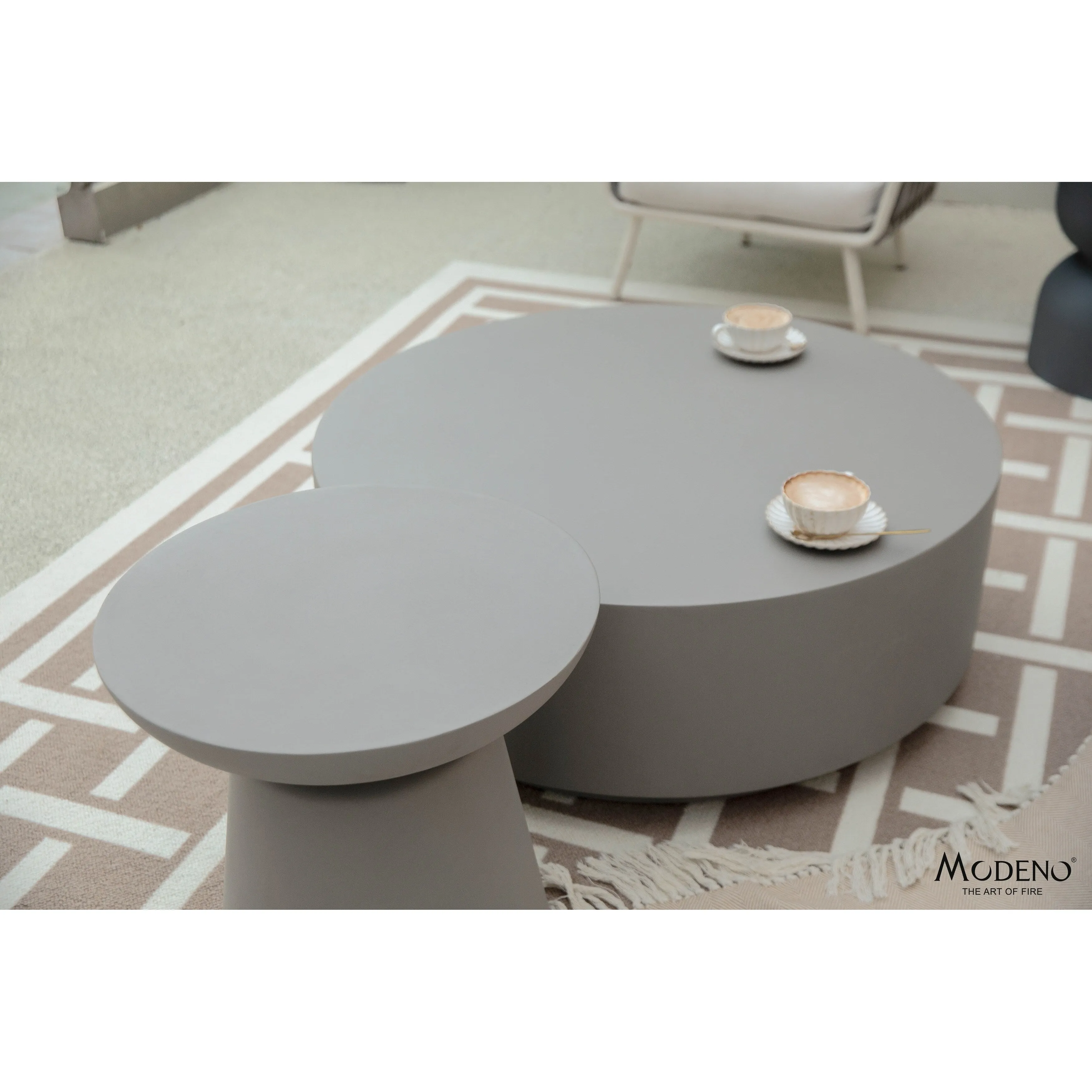 Elementi Home Rome 40 Round Concrete Coffee Table